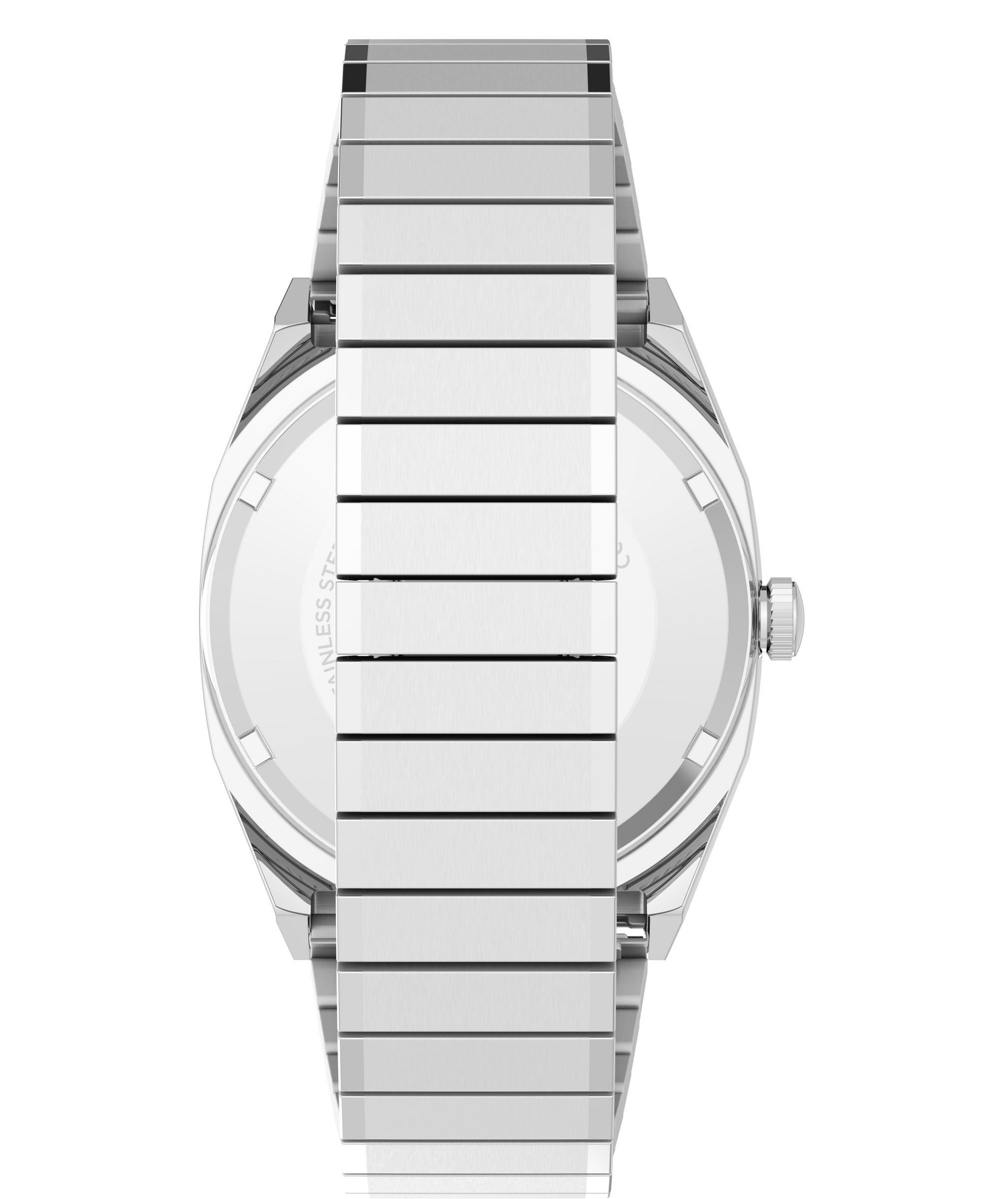 Timex Automatikuhr »E Line« Armbanduhr, Herrenuhr, Mechanische Uhr, Edelstahlarmband, analog, Tag