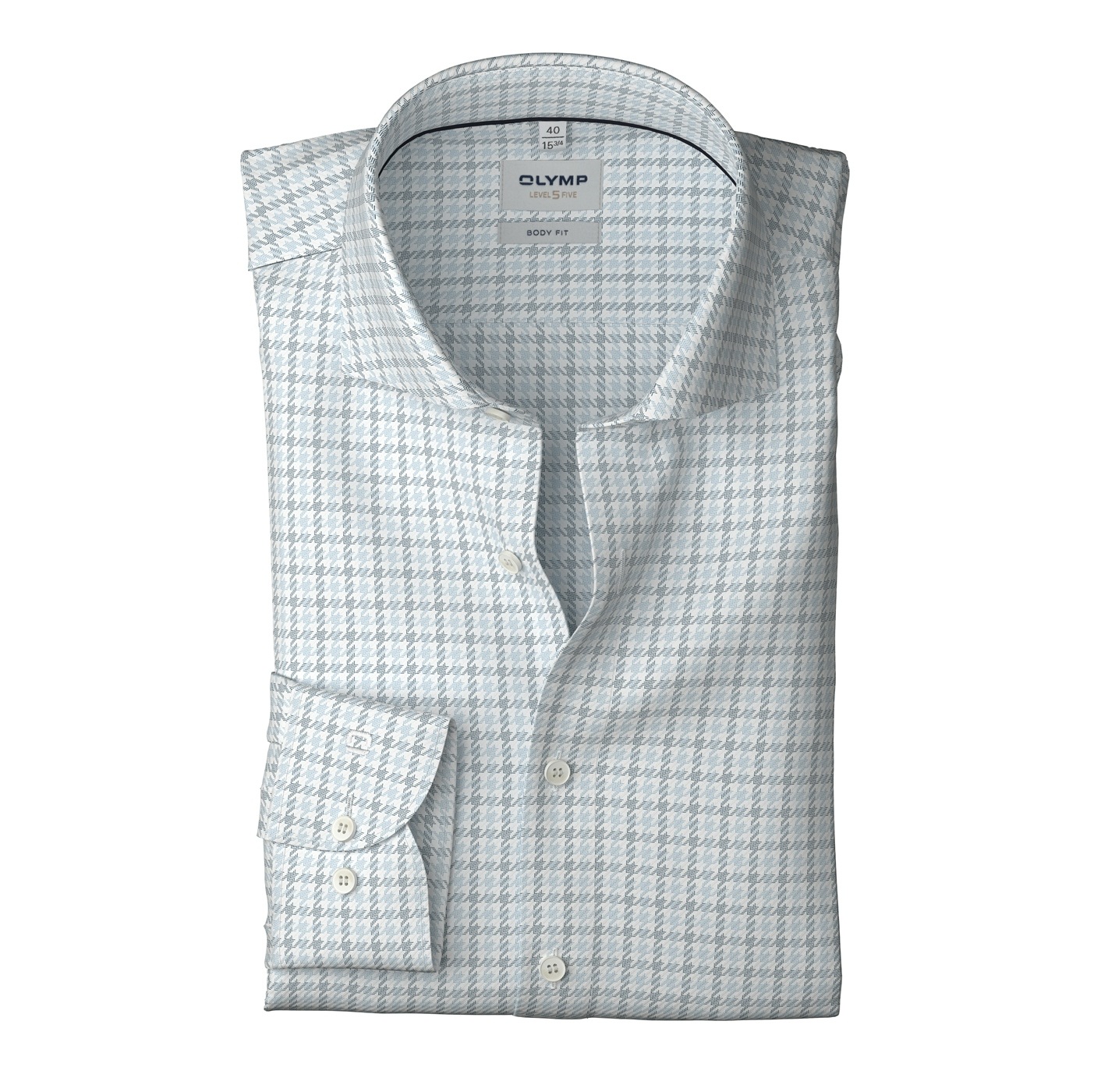 OLYMP Langarmhemd »Level Five« Businesshemd, body fit, Royal Kentkragen, Karomuster