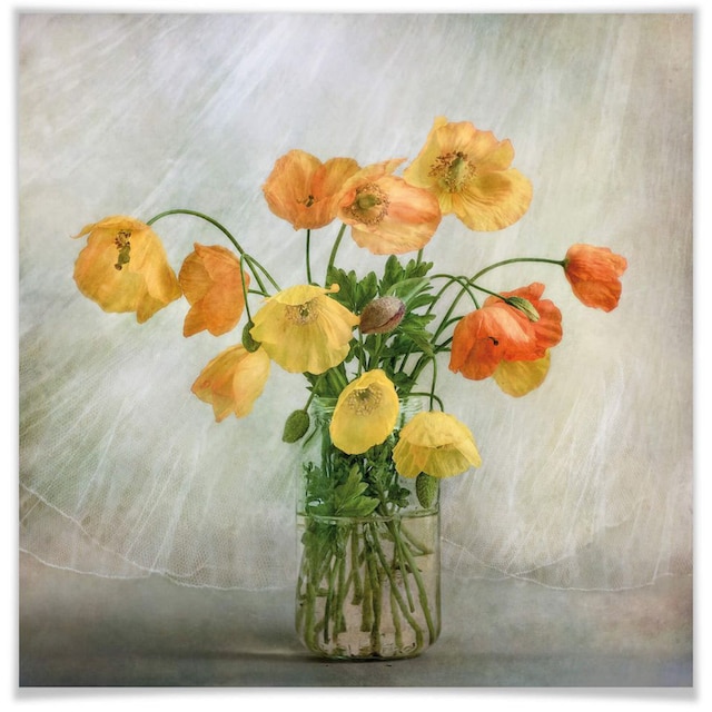 Wall-Art Poster »Mohnblumen Orange Gelb«, Blumen, (1 St.), Poster, Wandbild,  Bild, Wandposter bei OTTO