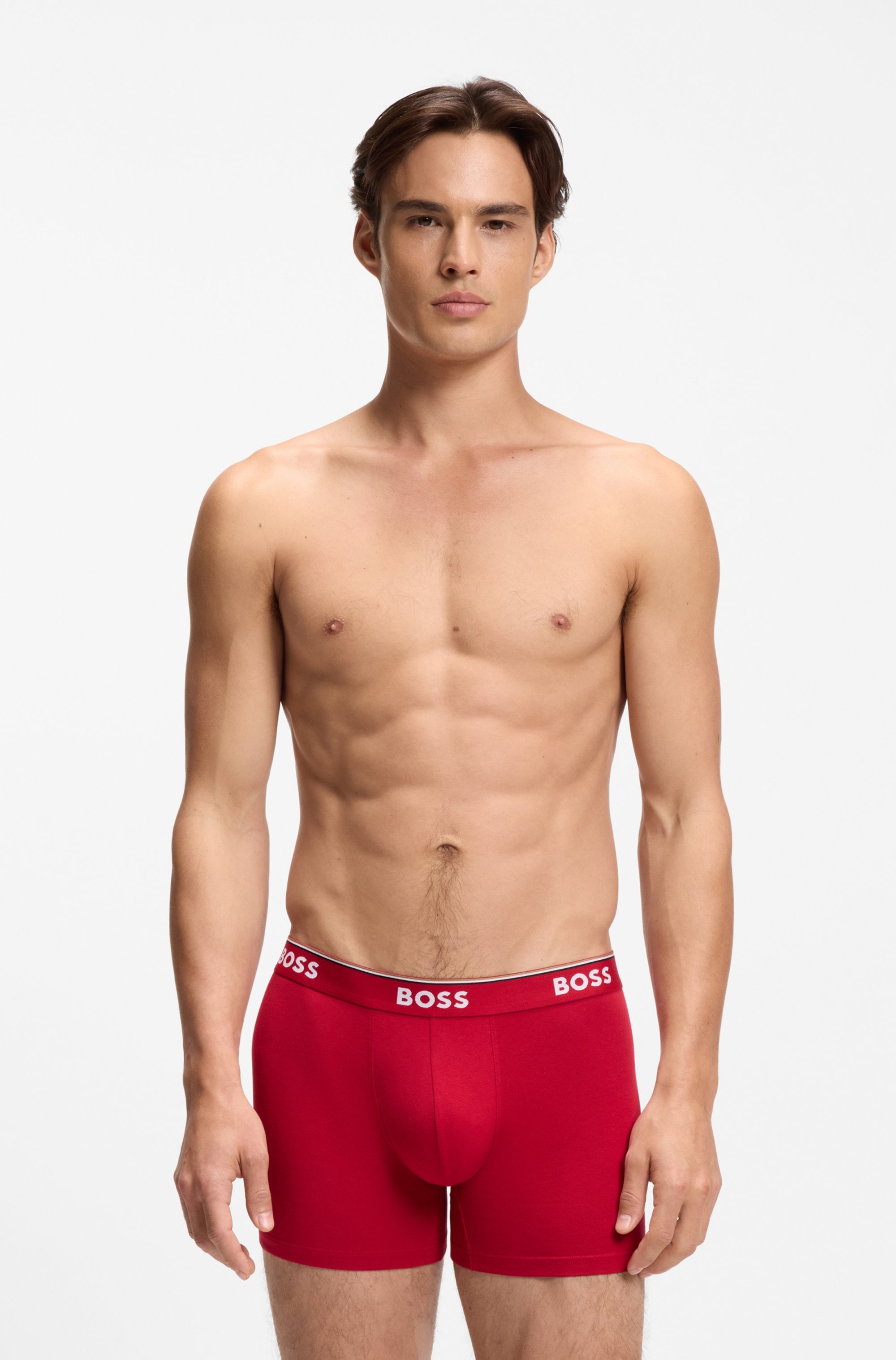 BOSS Boxer »Boxer 3 PACK« mit farblich passendem Webbund
