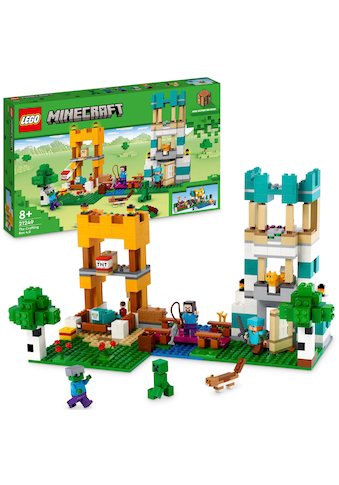 Konstruktionsspielsteine »Die Crafting-Box 4.0 (21249), LEGO® Minecraft«, (605 St.),...