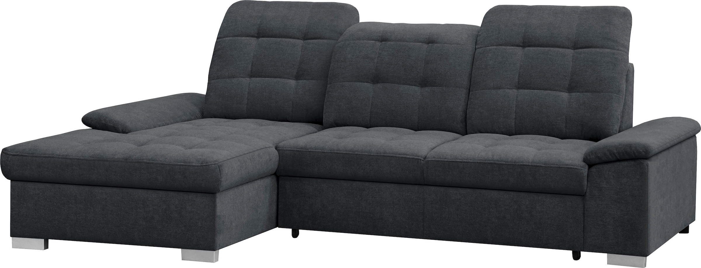 WERK2 Ecksofa Carmen, Sofa, Eckcouch mit Schlaffunktion, Bettkasten und Sitztiefenverstellung