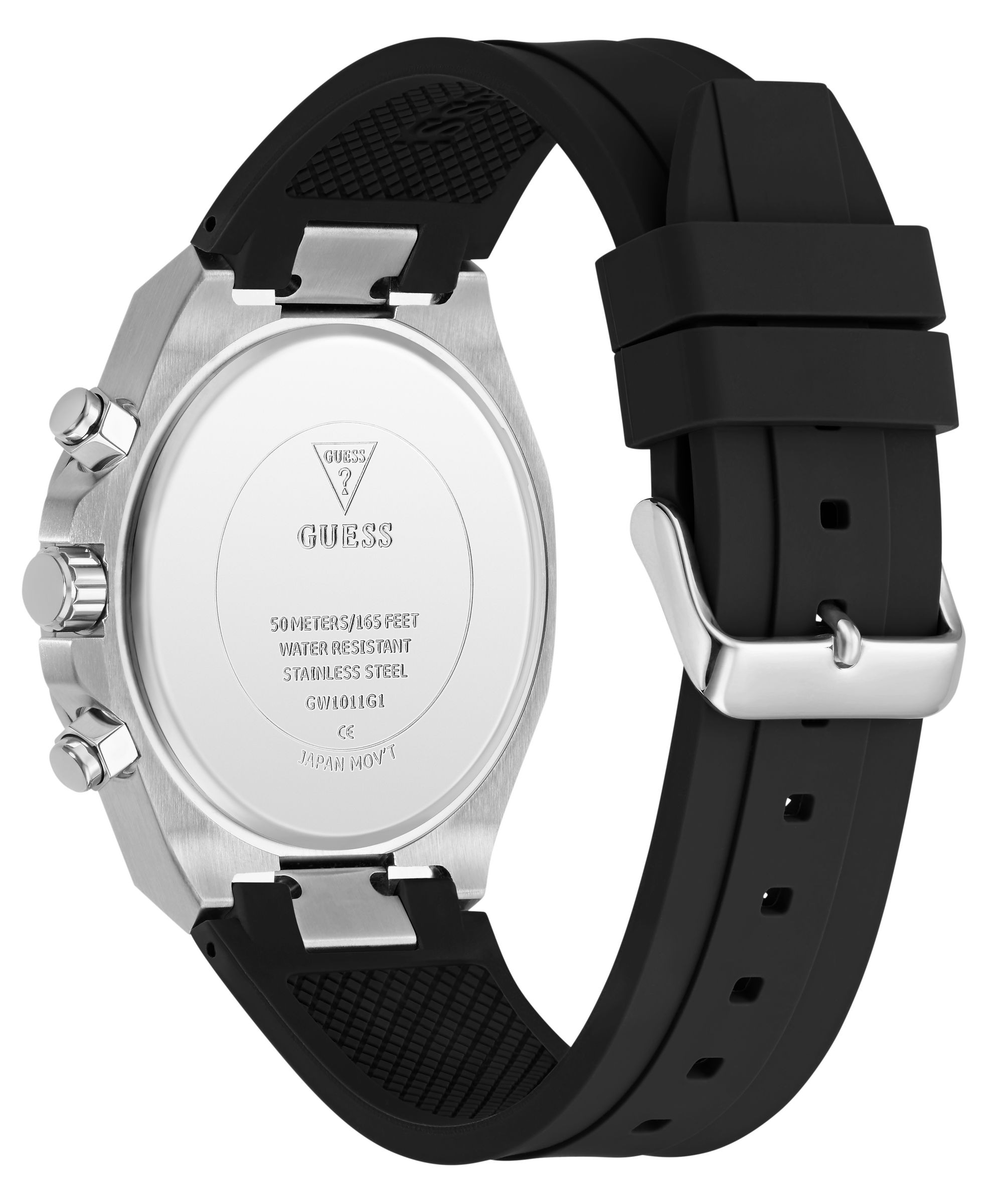Guess Multifunktionsuhr »EQUITY« Quarzuhr, Armbanduhr, Herrenuhr, Silikonarmband, analog, Wochentag