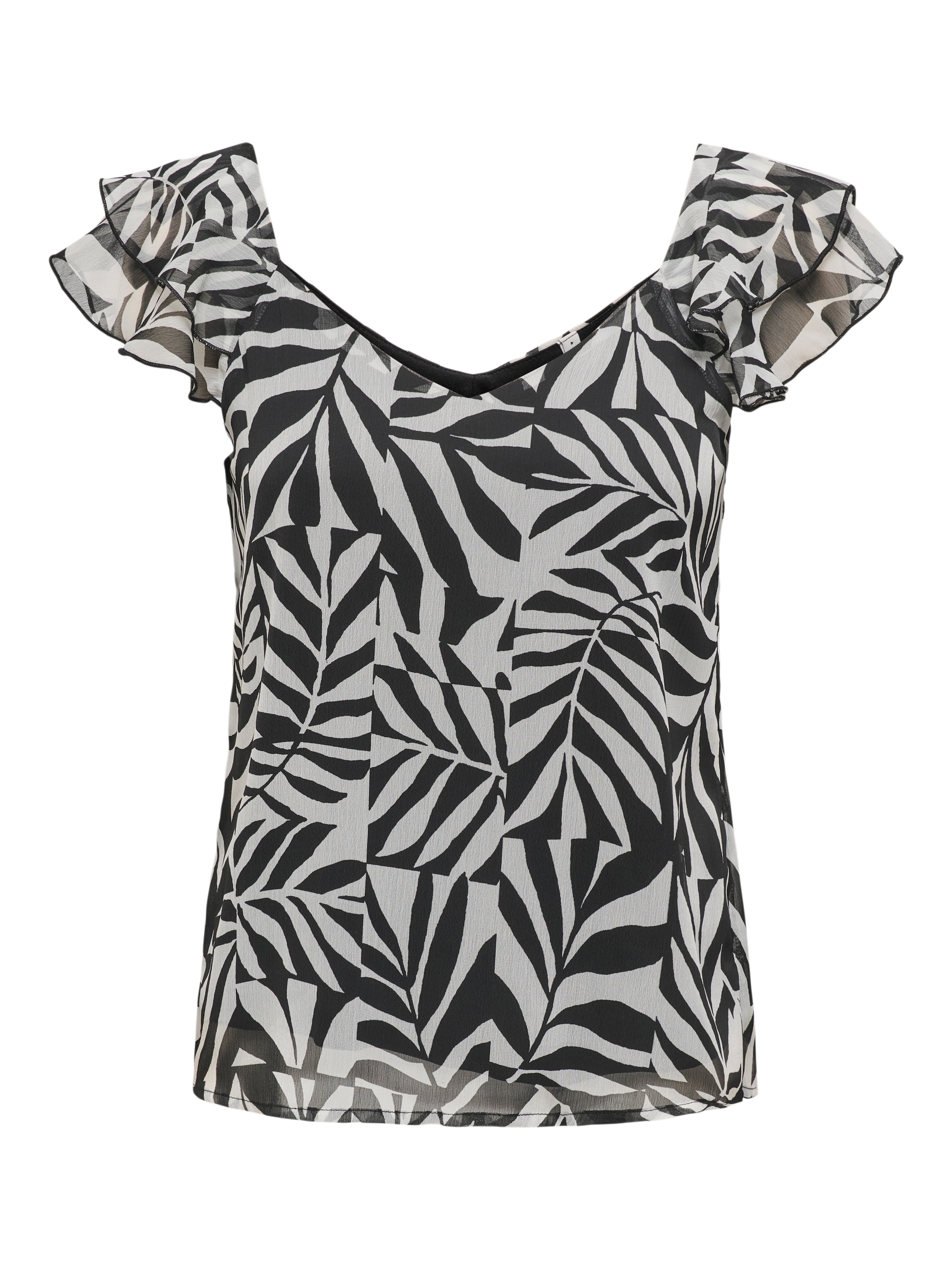 ONLY Blusenshirt »ONLASTA LIFE CAPSLEEVE V-NECK TOP PTM«