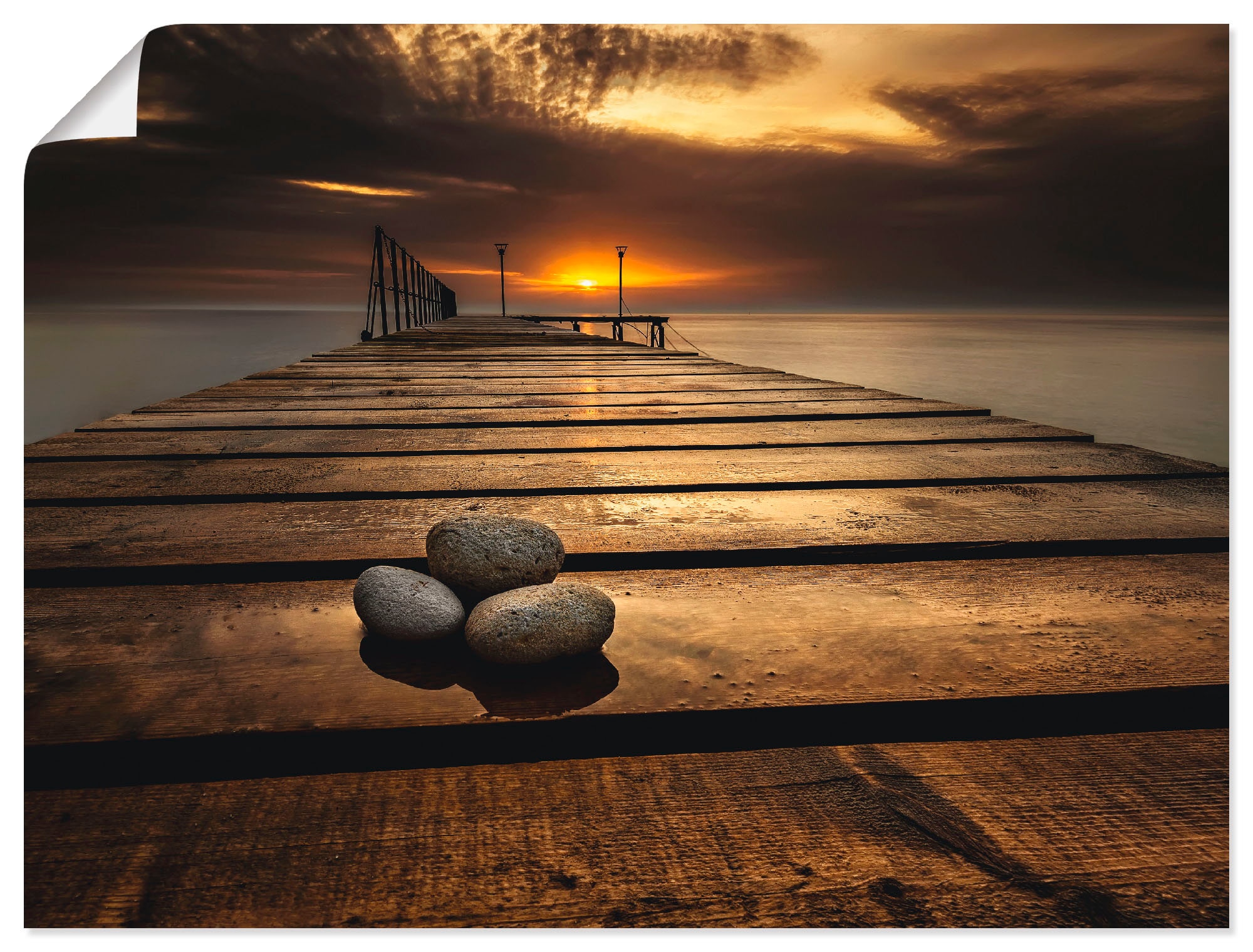 Wandbild »Sonnenaufgang am Schwarzen Meer«, Sonnenaufgang & -untergang, (1 St.), als...