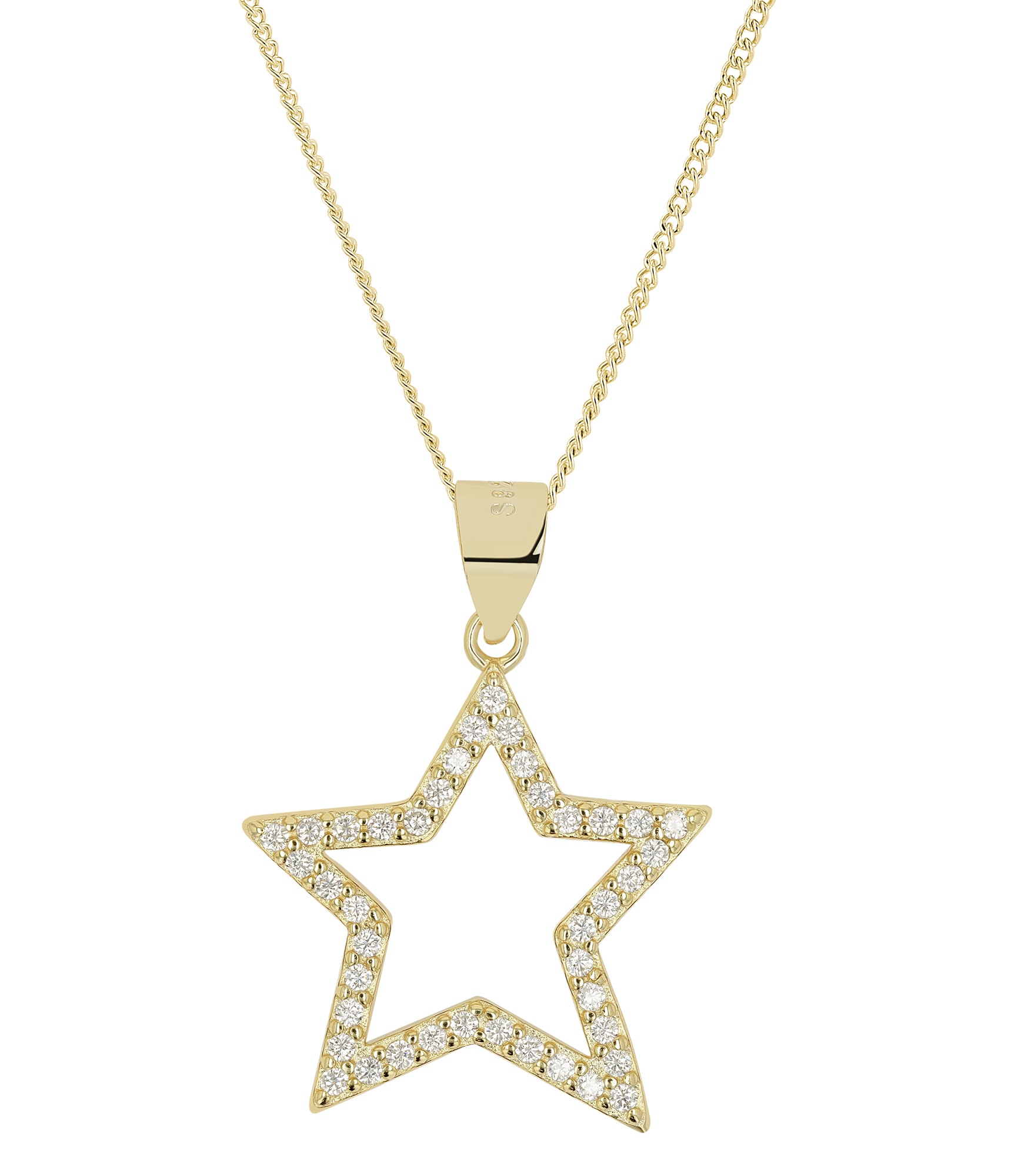 Adelia´s Kettenanhänger »Damen Anhänger ¿ Stern Charmanhänger aus 925 Silber mit Zirkonia«