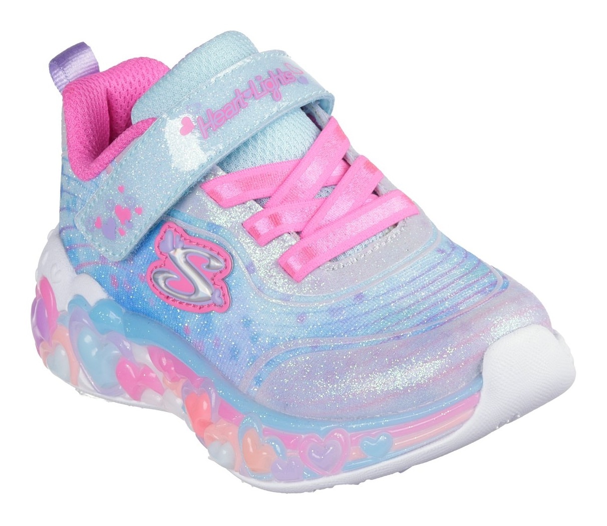 Skechers Lauflernschuh »ETERNAL HEART LIGHTS«, Blink,-Klettschuh mit Herz-Applikation, Größenschablone zum Download