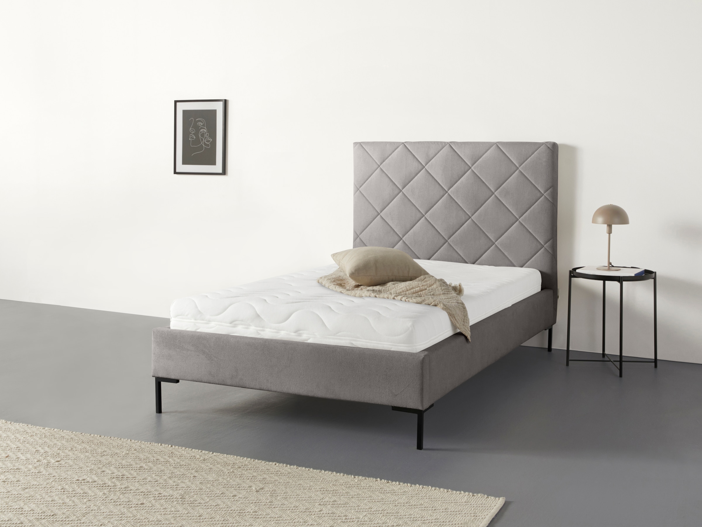 Guido Maria Kretschmer Home&Living Polsterbett »Charlott«, Modernes Polsterbett mit oder ohne Lattenrost