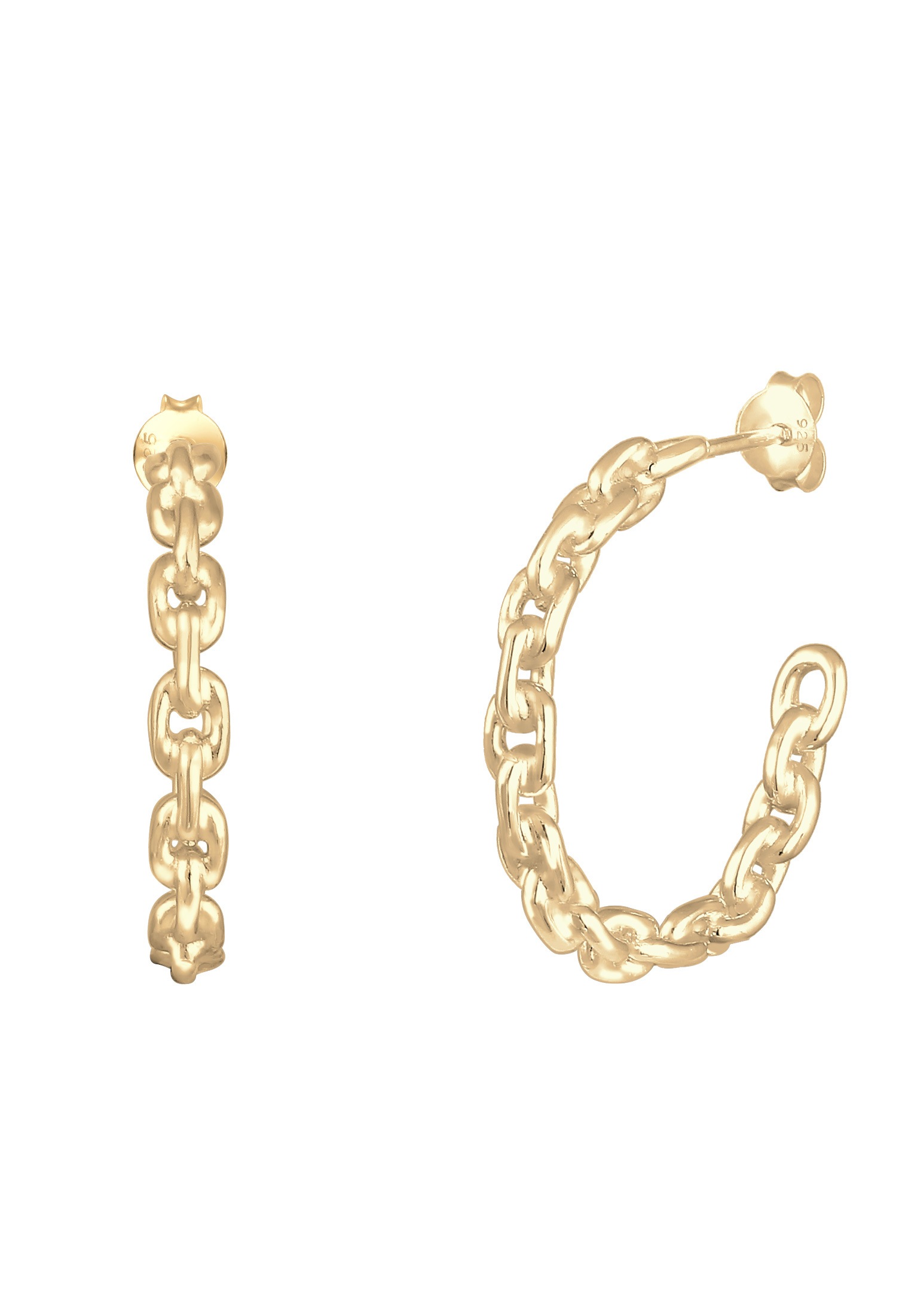 Elli Paar Creolen »Ohrringe Creolen Glieder Design 925 Sterling Silber«