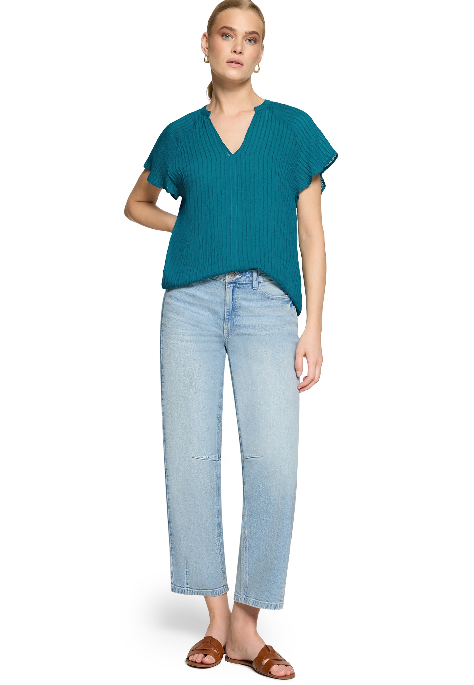 Zero Klassische Bluse »Bluse mit V-Ausschnitt«