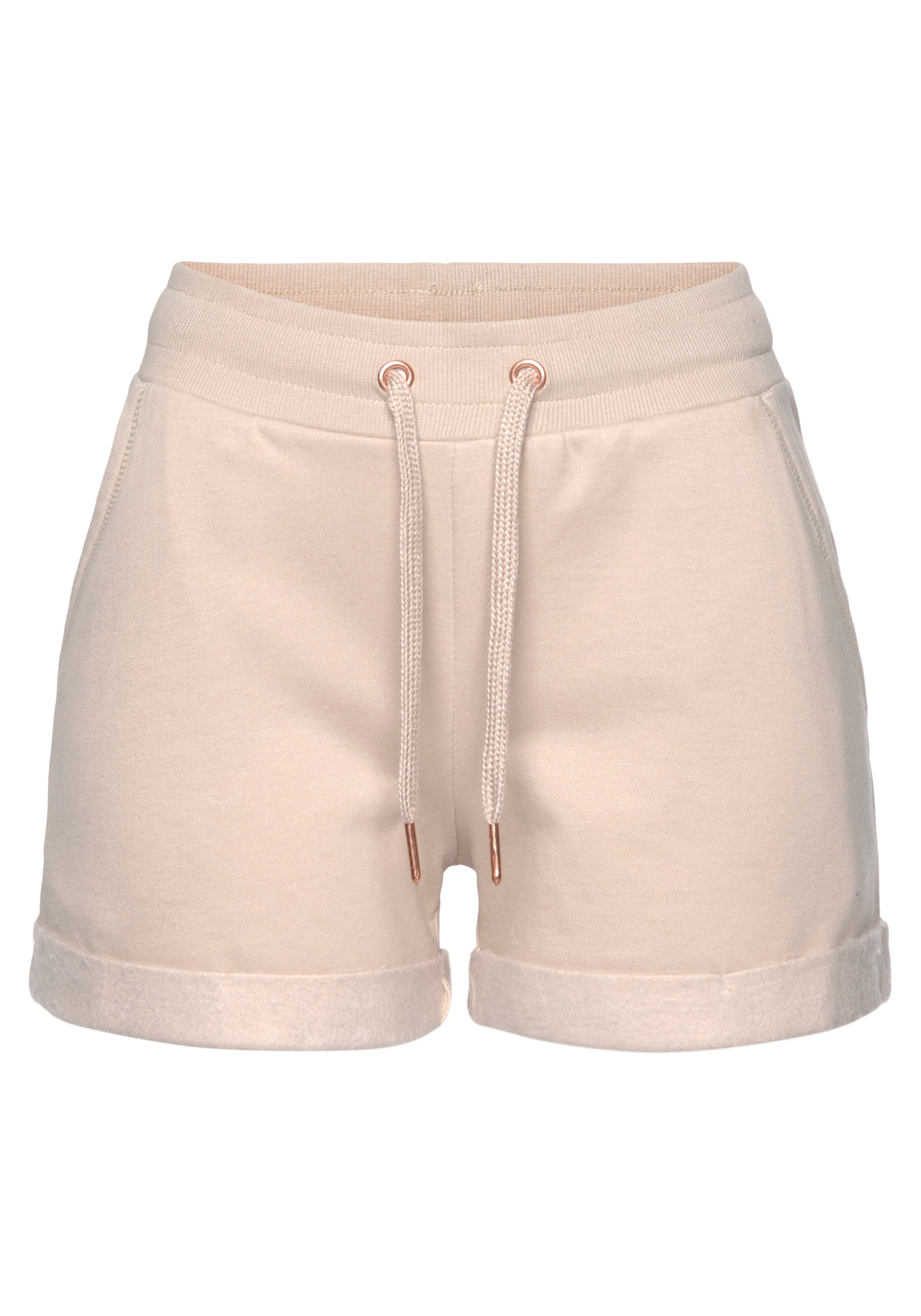 LASCANA Shorts, mit Rippbündchen und Umschlagsaum, Loungewear