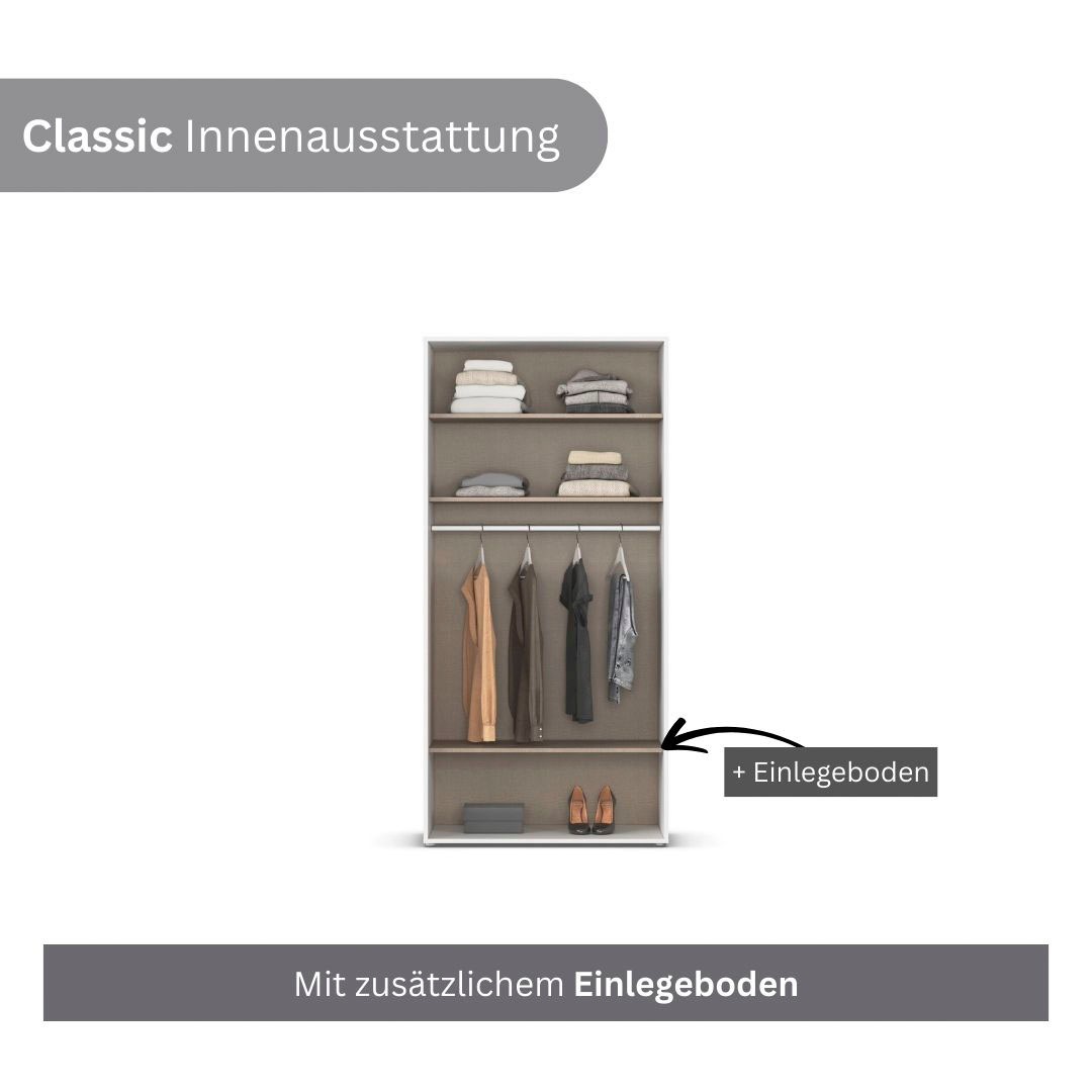 rauch Kleiderschrank »VOYAGER Garderobe Wäscheschrank  Schlafzimmer« in 3 verschiedenen Ausstattungen BASIC/CLASSIC/PREMIUM,  mit 2 modernen Griffvarianten, viel Stauraum MADE IN GERMANY