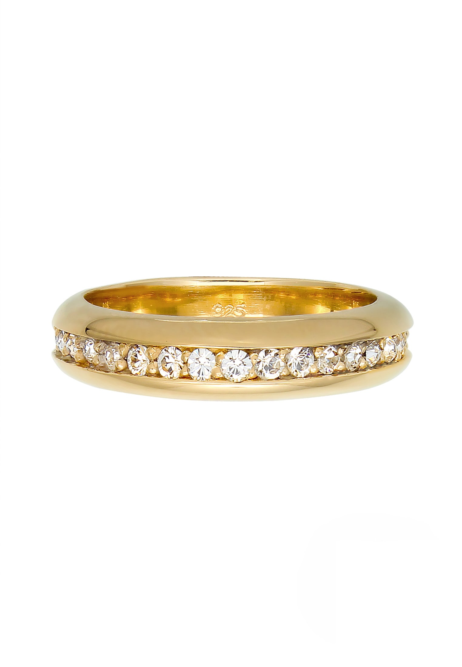 Elli Premium Silberring »Ring Bandring Glas Kristalle Weiß 925 Sterling Silver«