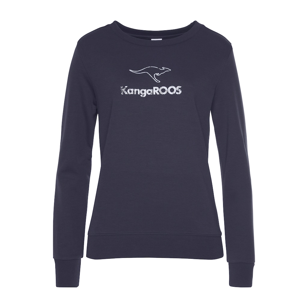 KangaROOS Sweatshirt, mit Kontrastfarbenem Logodruck