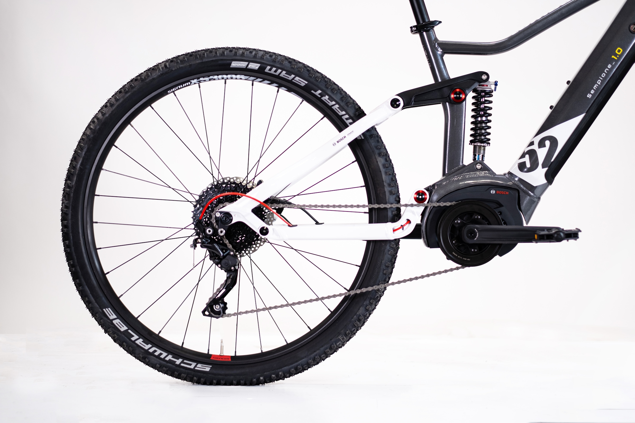 Lombardo »LOMBARDO SEMPIONE FULLY / BOSCH 500 Wh 29" grau 10 Gänge« 10 Gang Shimano DEORE RDM-6000 Schaltwerk Kettenschaltung Mittelmotor 250 W BOSCH PERFORMANCE LINE  36 V/250 W, Mittelmotor