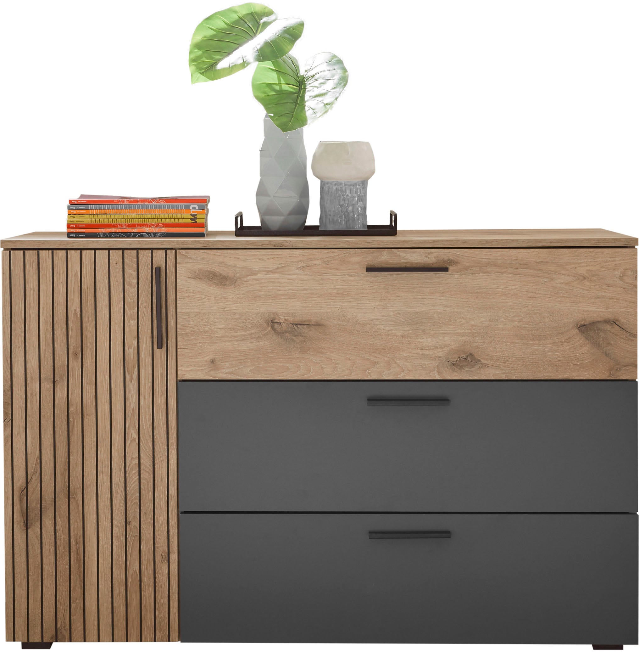 Schlafkontor Kombikommode »Daria mit 3 Schubkästen und Rillenoptik«