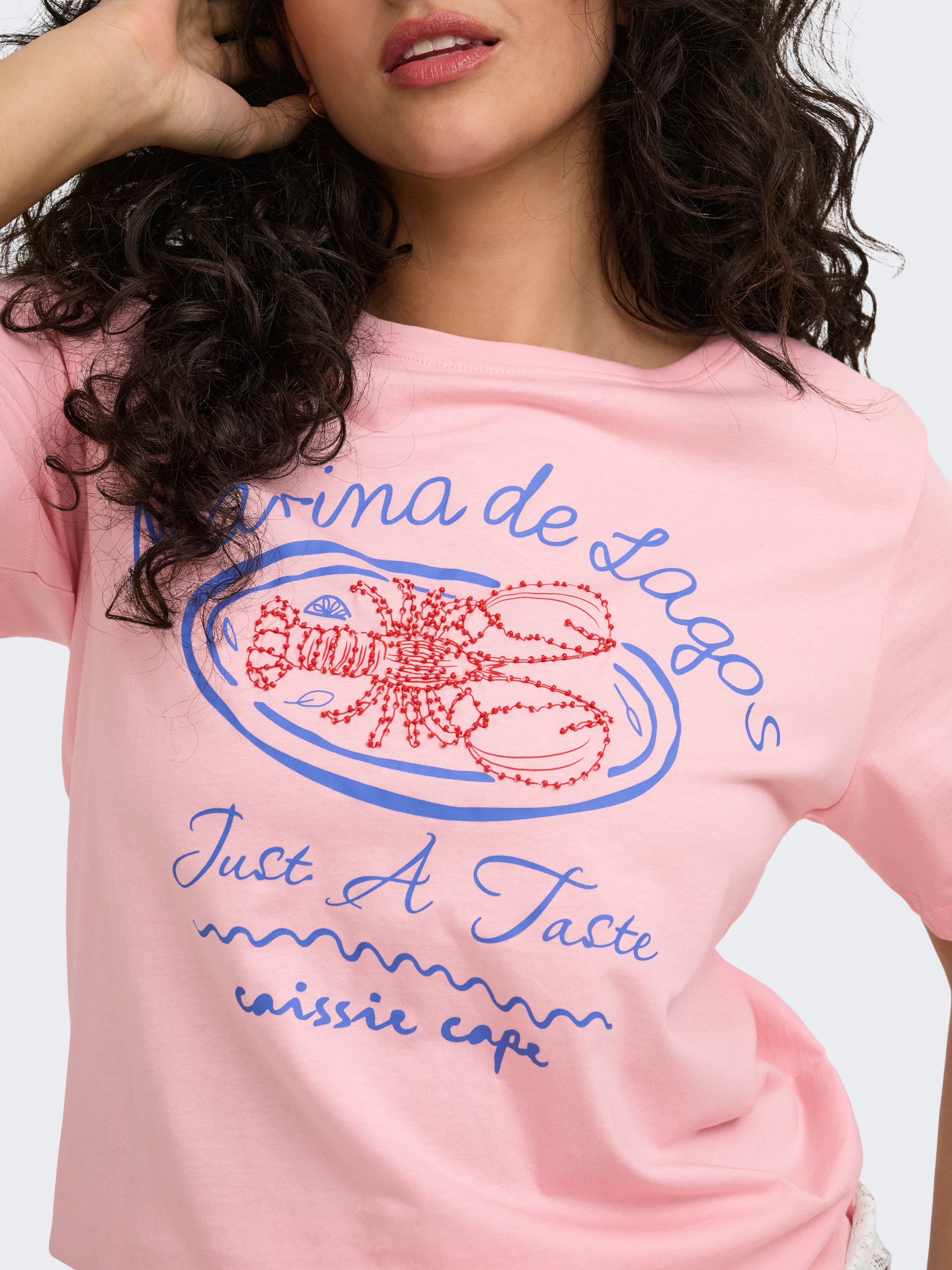 ONLY CARMAKOMA Kurzarmshirt »CARINES LIFE S/S O-NECK REG FIT TEE JRS«