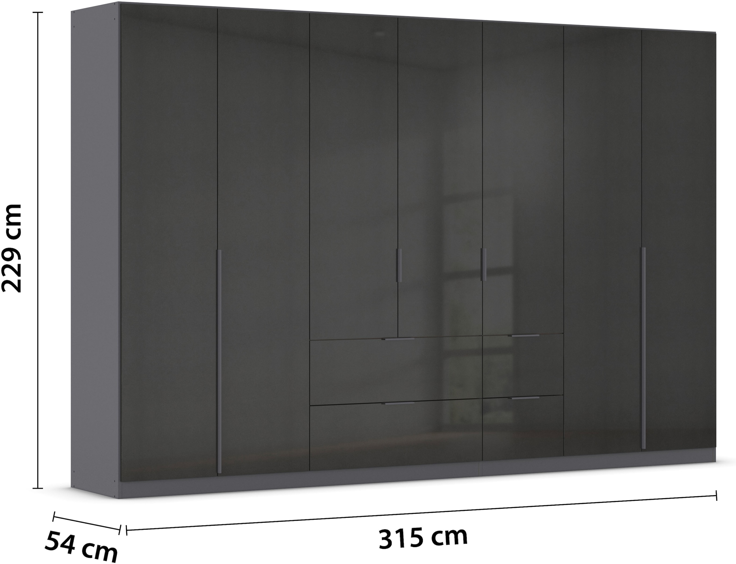 rauch Drehtürenschrank »Kleiderschrank Schrank Garderobe AGORDO mit Dekor- oder Hochglanzfront«, (in zwei Griff-Farben mit Dekor- oder Hochglanzfront), mit Außenschubkästen, in 6 Breiten und 2 Höhen MADE IN GERMANY