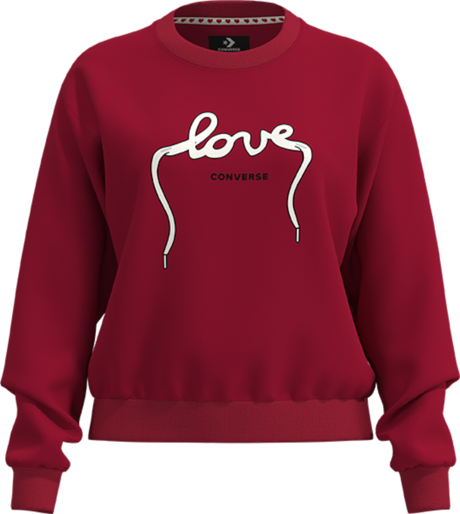 Converse Sweatshirt »LOVE LACES CREW«, für Erwachsene, sportlicher Stil, für Sportmode und Streetwear
