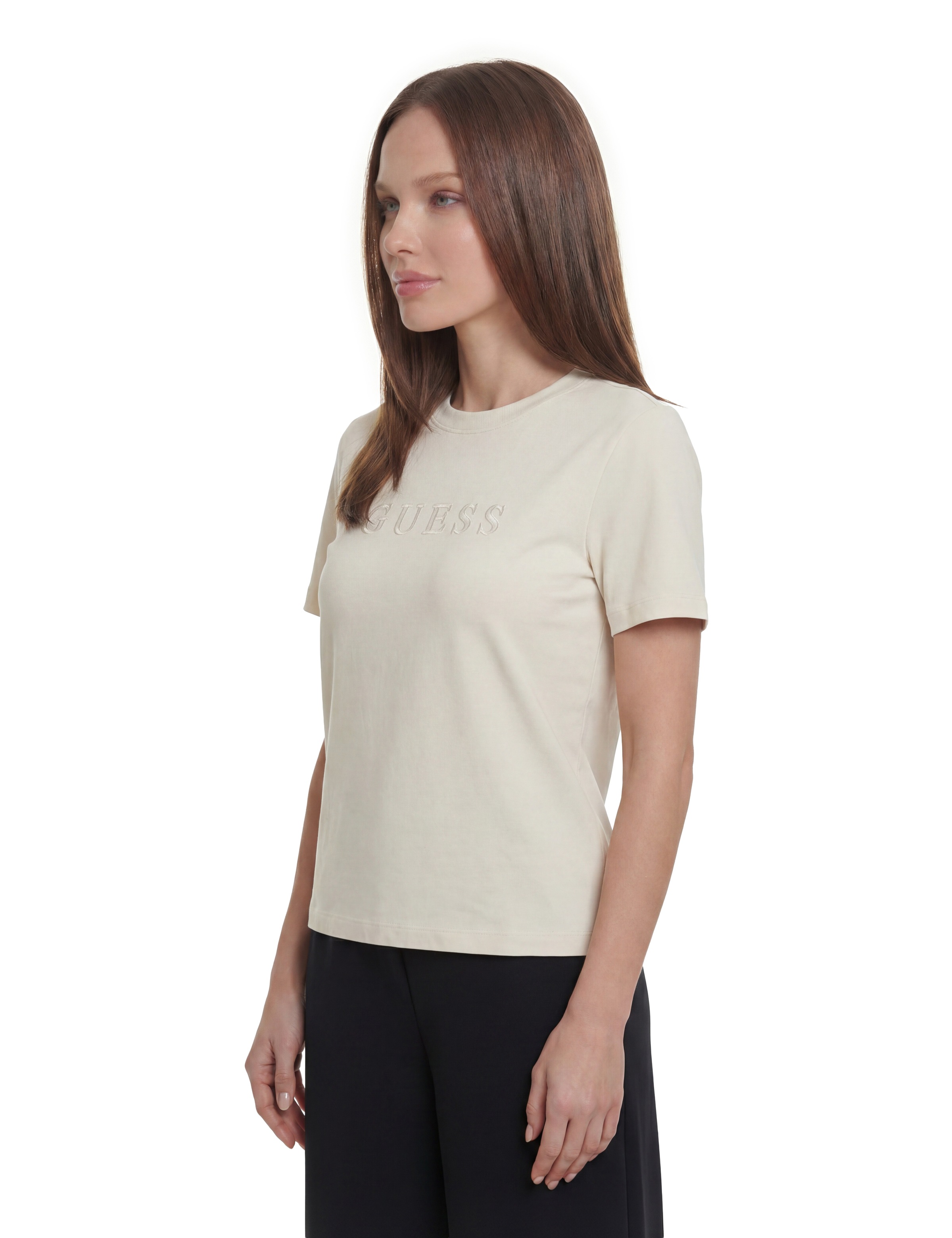 Guess T-Shirt »GRAZIA SLIM CN SS T-SHIRT« aus Baumwoll-Jersey