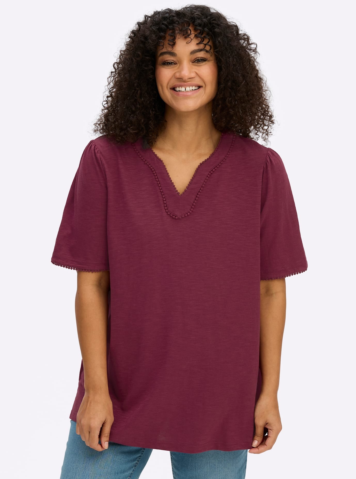 Sheego Kurzarmshirt »Halbarmshirt« 1