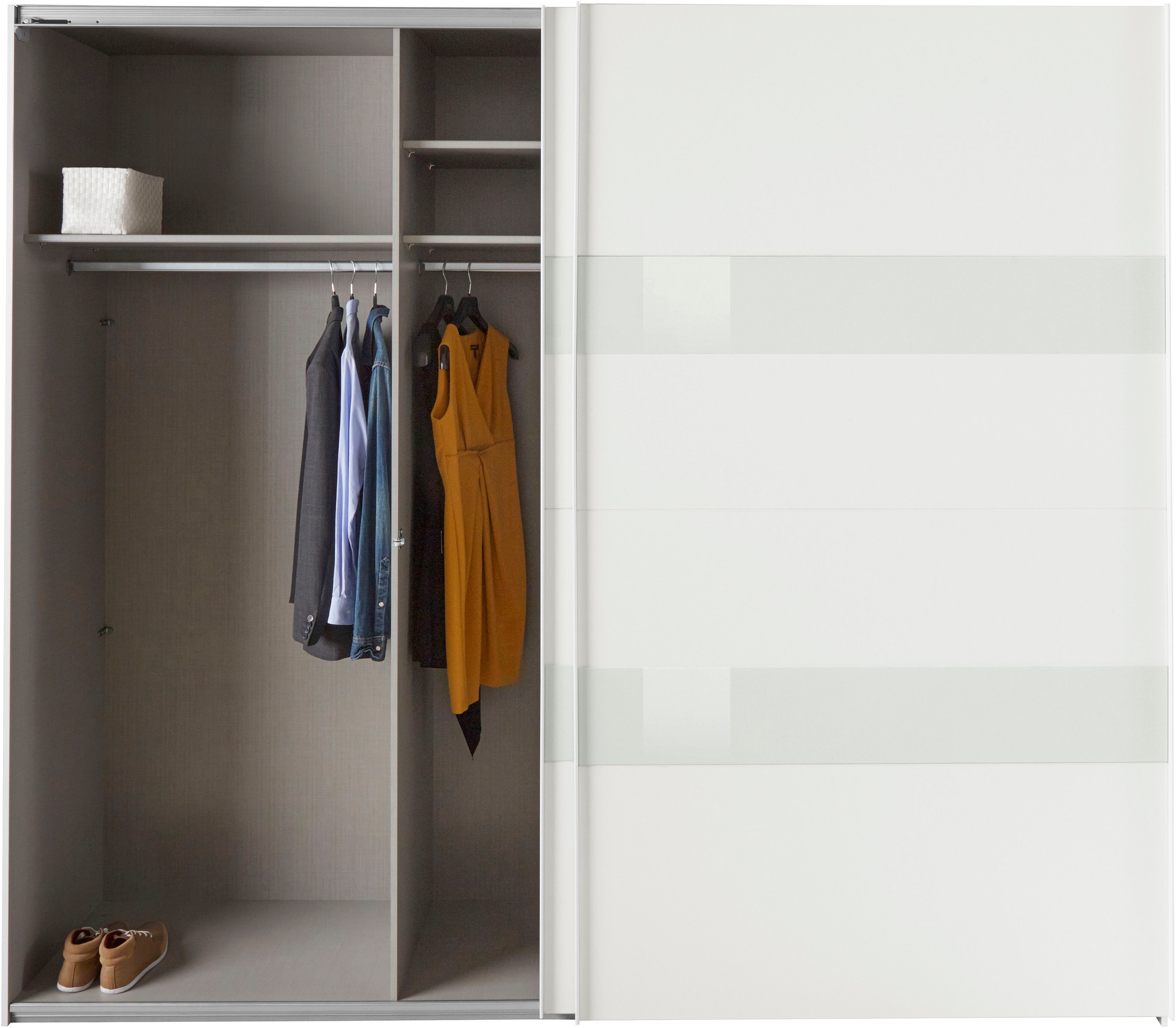 Wimex Schwebetürenschrank »Altona«, mit Glaselementen und zusätzlichen Einlegeböden