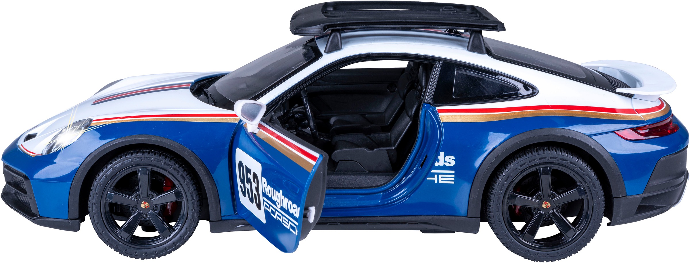 Jamara RC-Auto »Porsche 911 Dakar Performance 1:14 blau 2,4GHz«, mit LED Licht