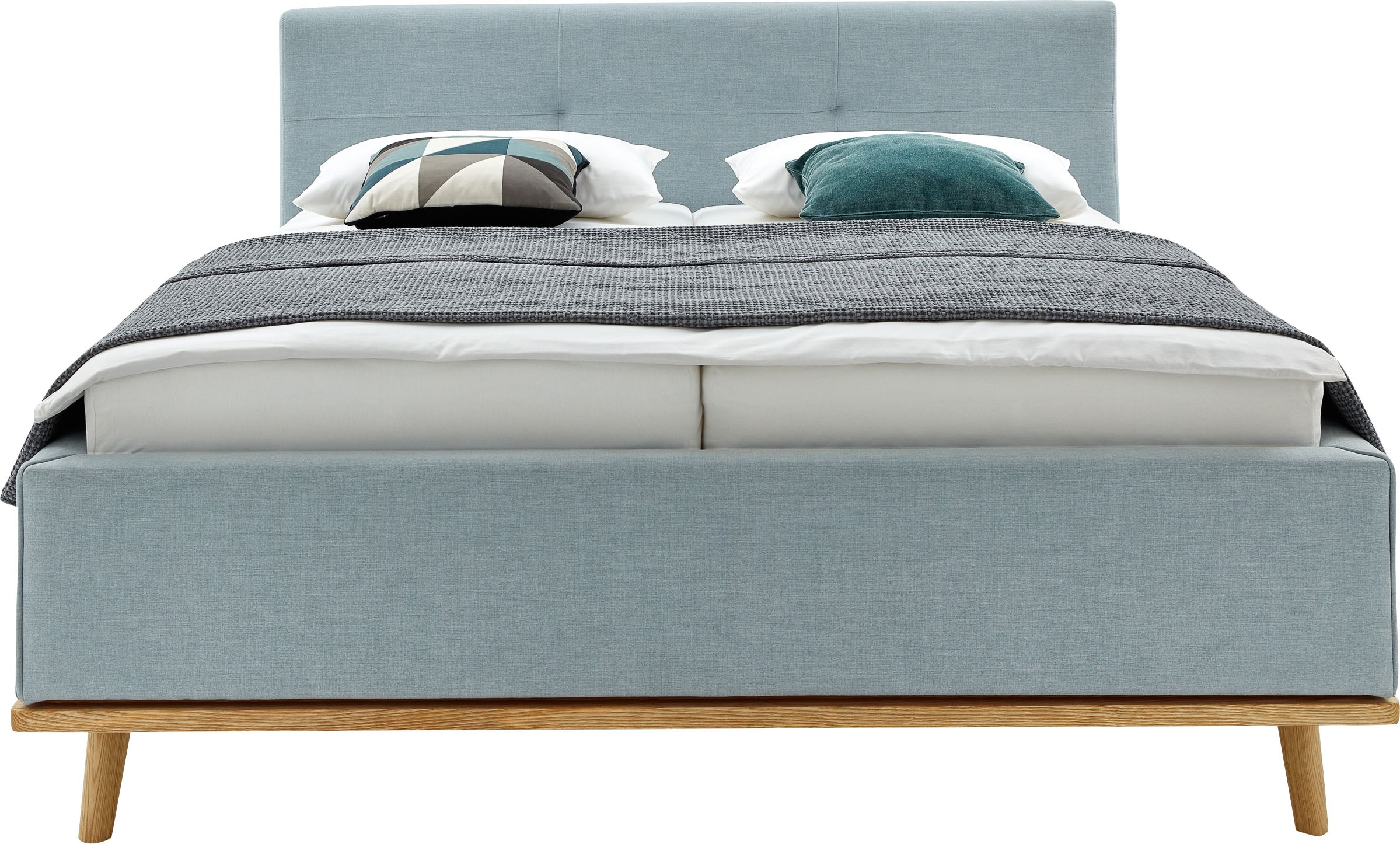 Musterring Polsterbett »Delphi erhältlich in der Breite 160cm und 180cm« Eicherahmen massiv, Kopfteil mit Steppung