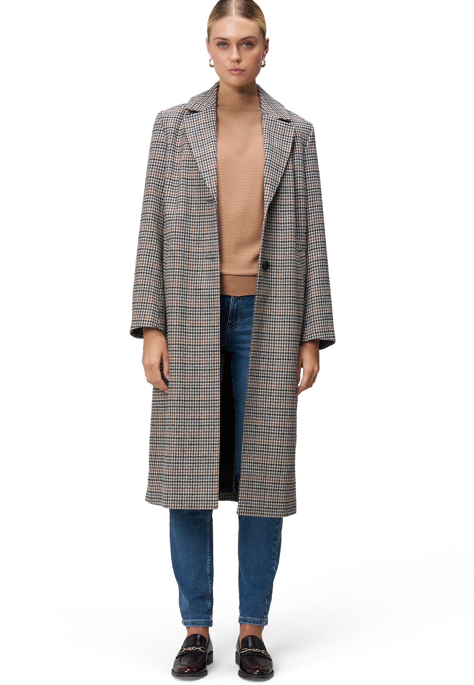 Zero Rundhalspullover »Pullover strukturiert mit Stehkragen«