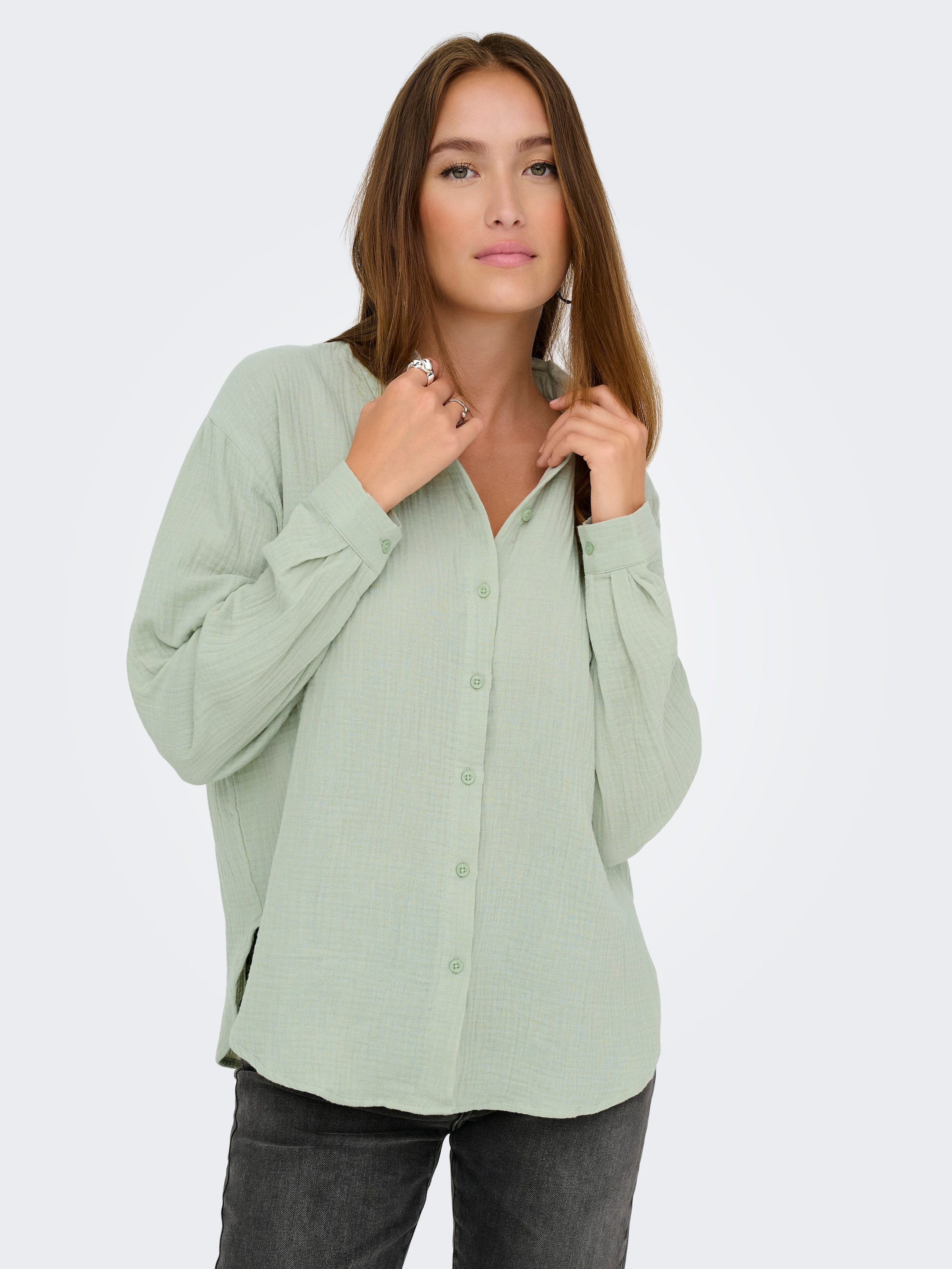 JDY Hemdbluse »JDYTHEIS LIFE L/S LOOSE SHIRT WVN NOOS« Baumwolle, regular fit