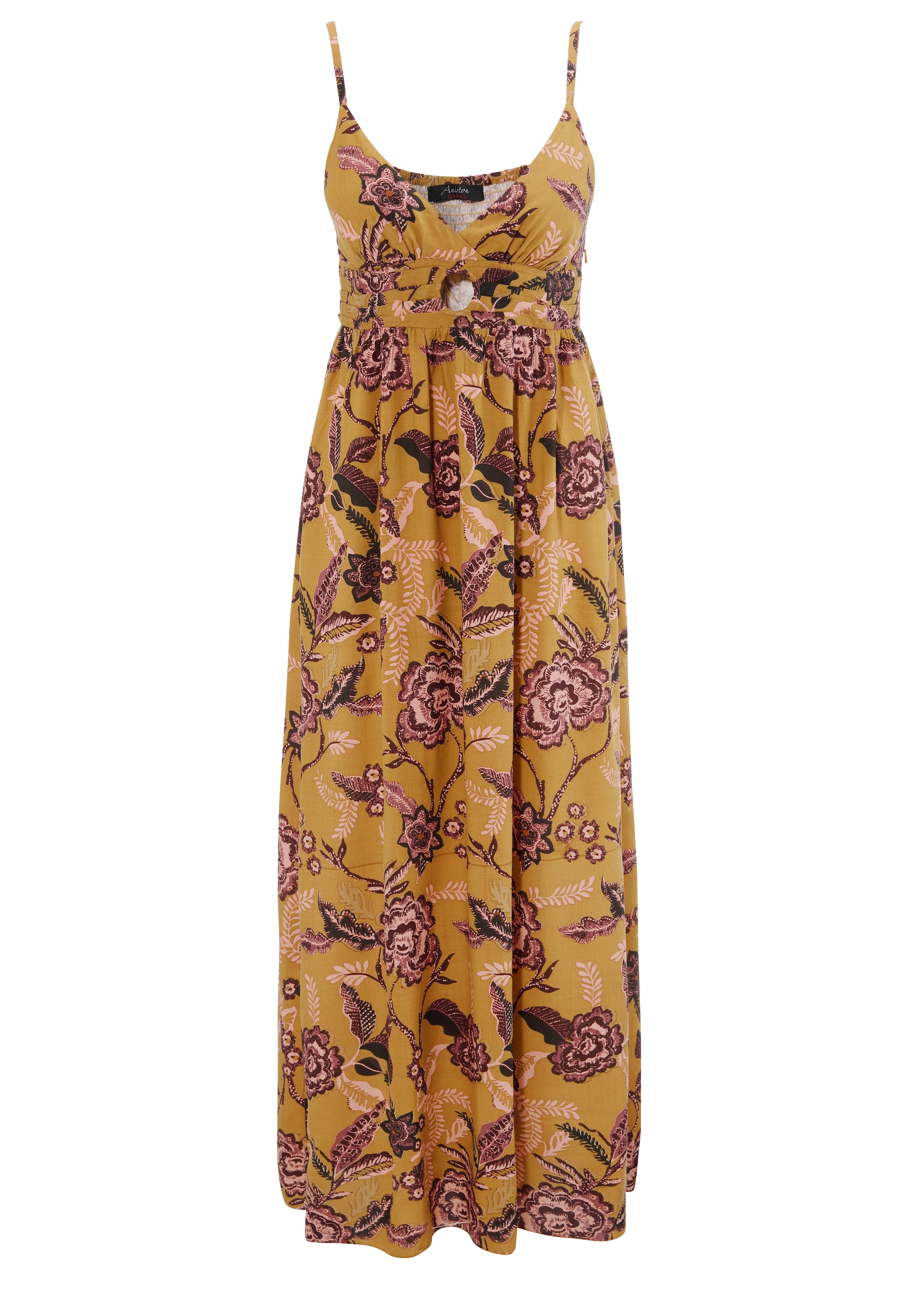 Aniston CASUAL Sommerkleid, mit farbharmonischen, großflächigen Blumendruck