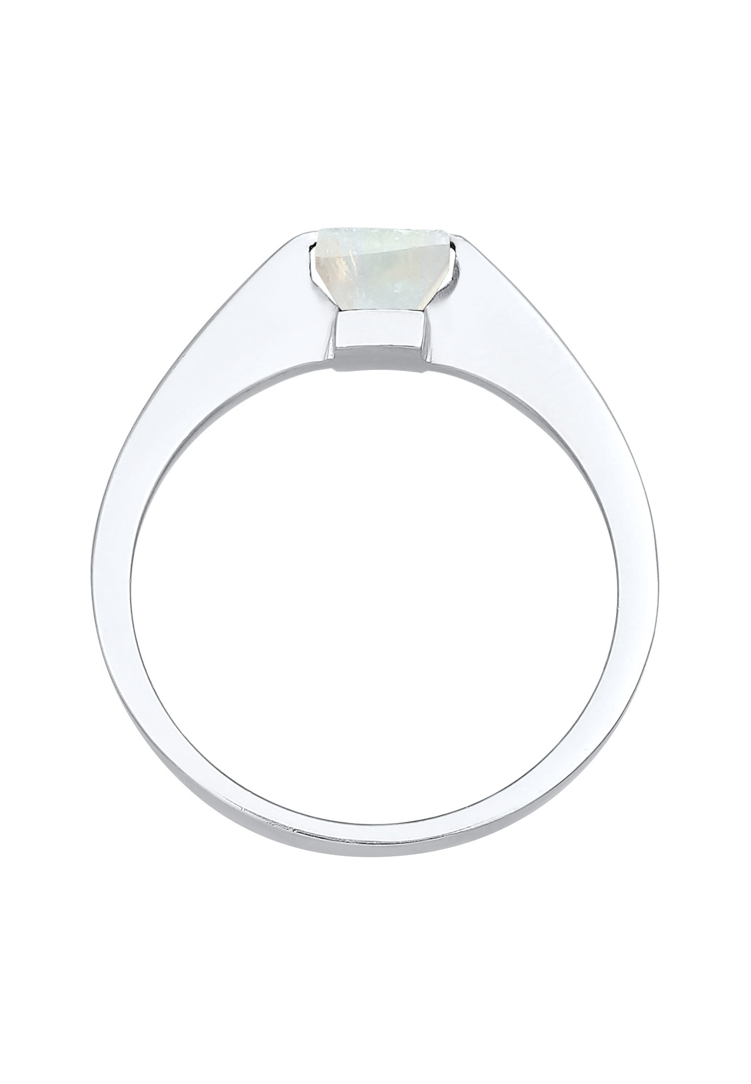 Elli Premium Fingerring »Ring Solitär Edelstein Viereck Klassik 925 Silber«