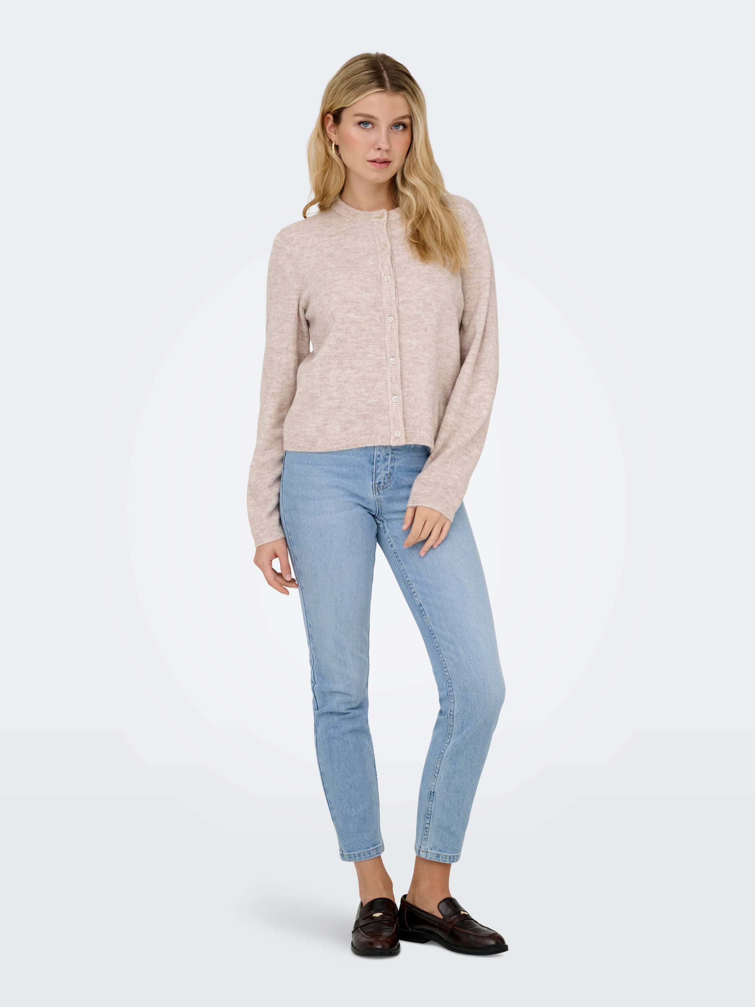ONLY Strickjacke »ONLSIMONI L/S O-NECK CARDIGAN KNT NOOS« lockere Passform