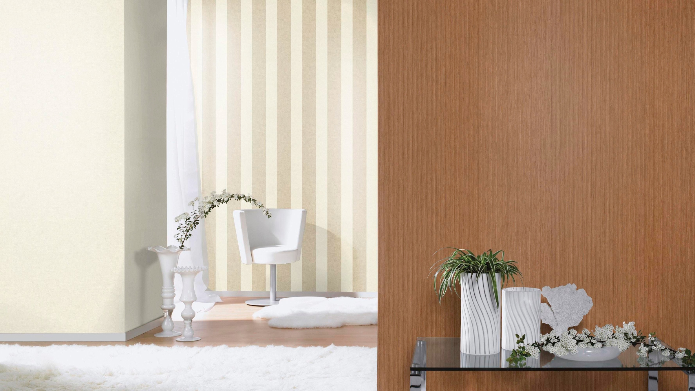 Rasch Vinyltapete »Via Trento«, uni-Metall-Effekte