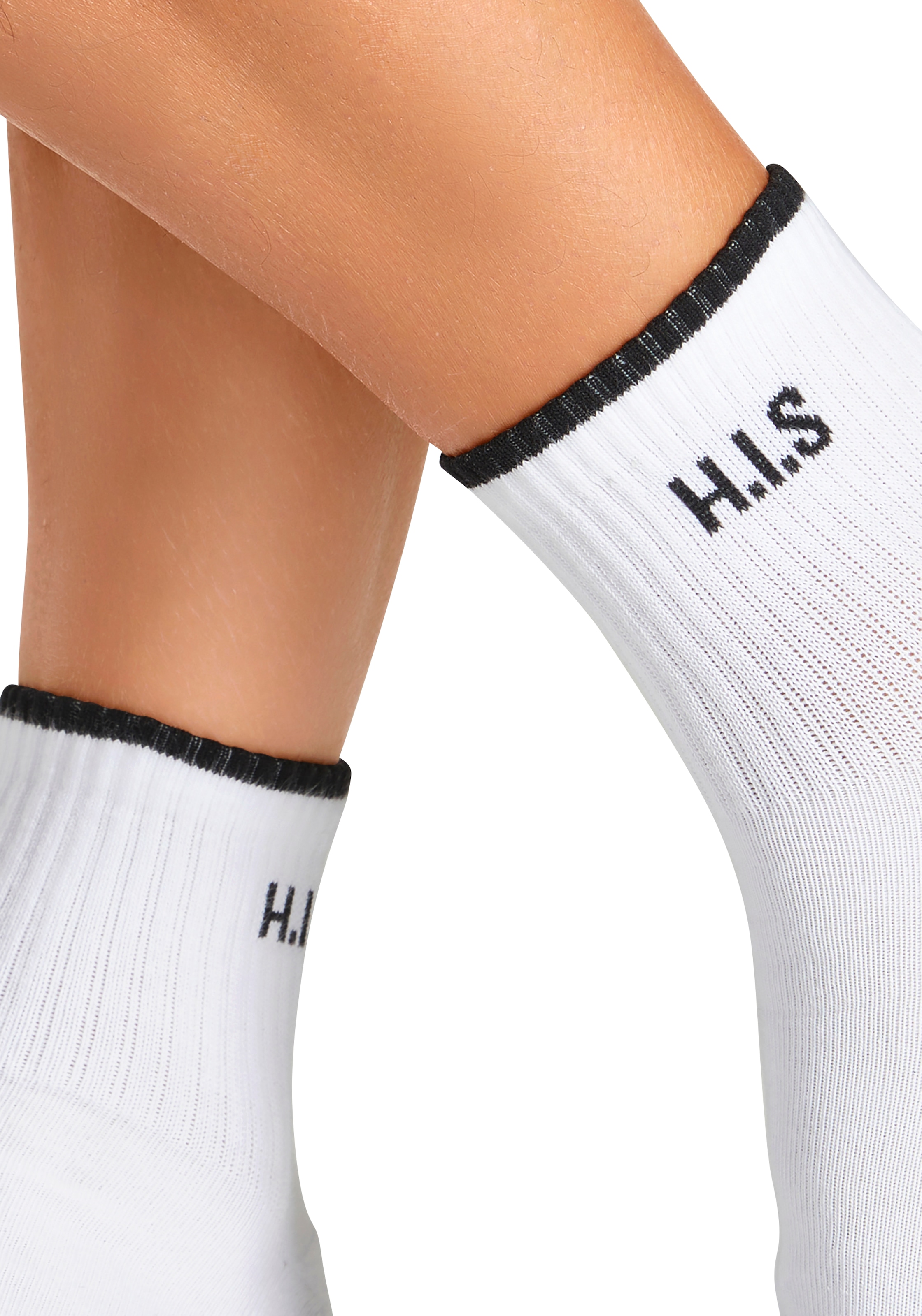 H.I.S Sportsocken, (Packung, 6 Paar), Kurzsocken mit Frottee & verstärkten Belastungszonen