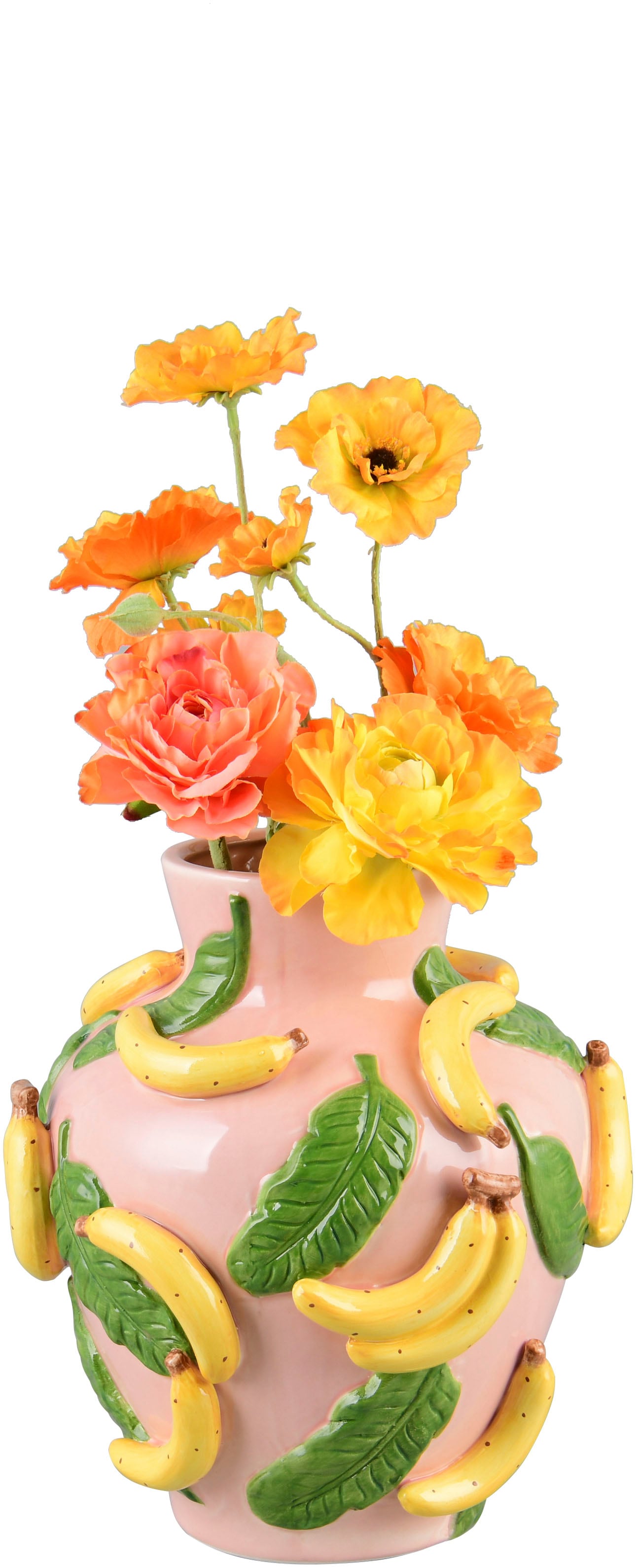 MIRRORS AND MORE Dekovase »BANA« Bunte Dekovase mit Bananen