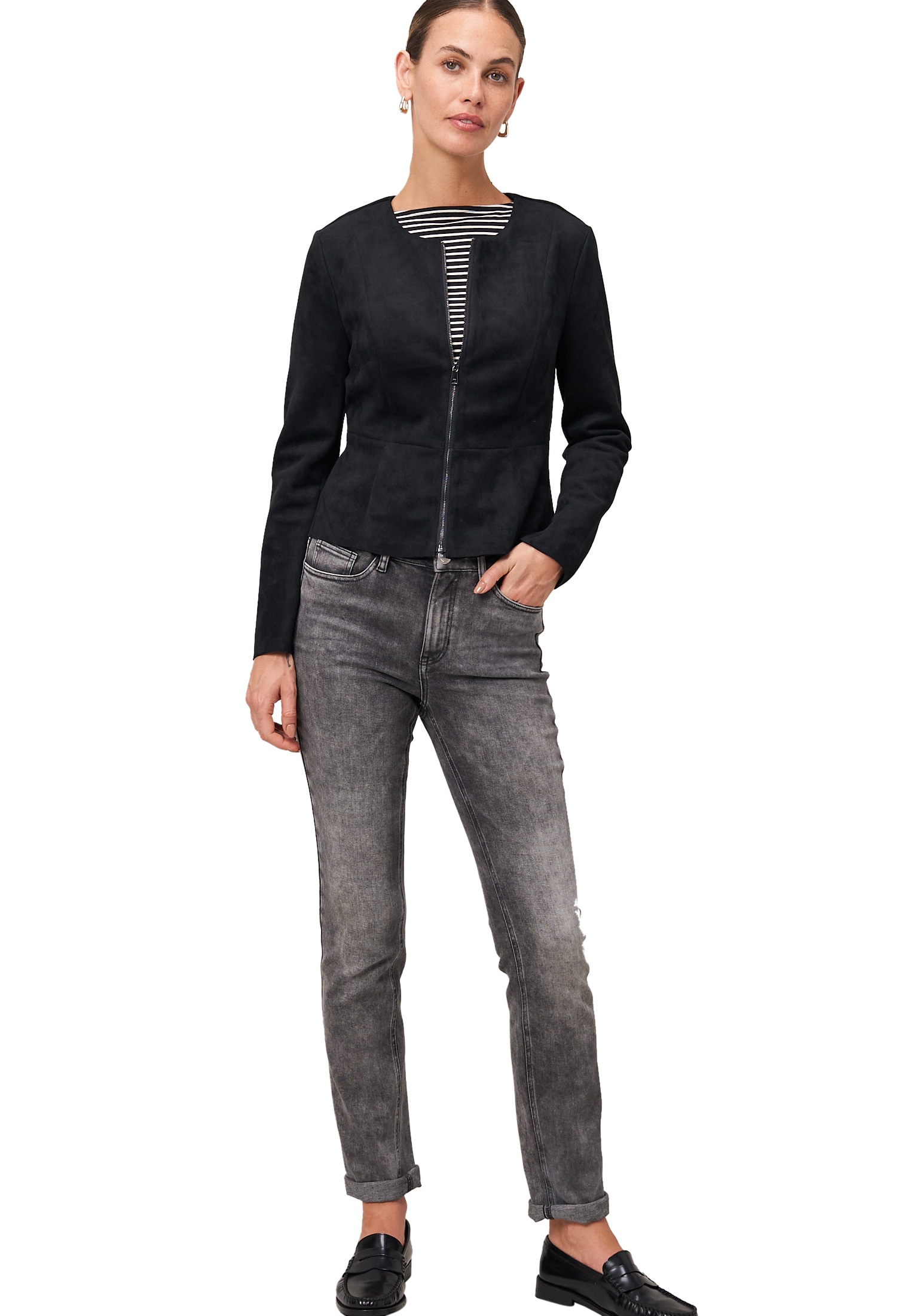 Zero Jackenblazer »Blazer Wildlederoptik«