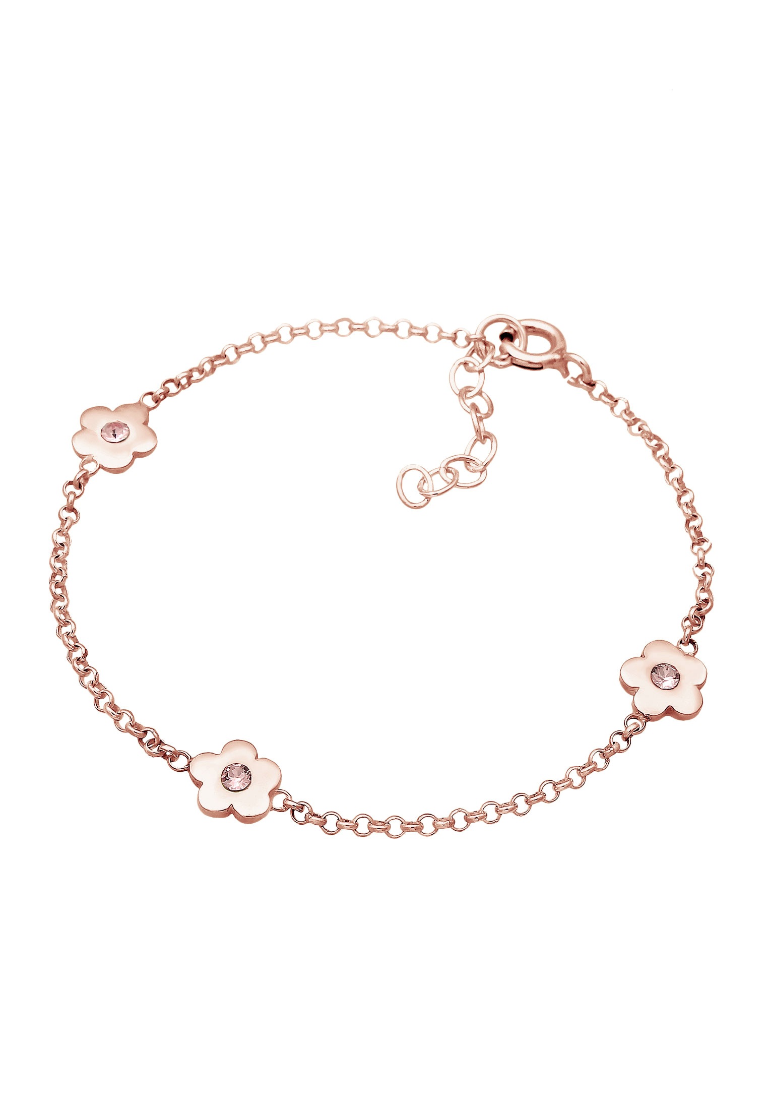 Elli Armkette »Armband Kinder Blumen Kristalle 925 Silber«