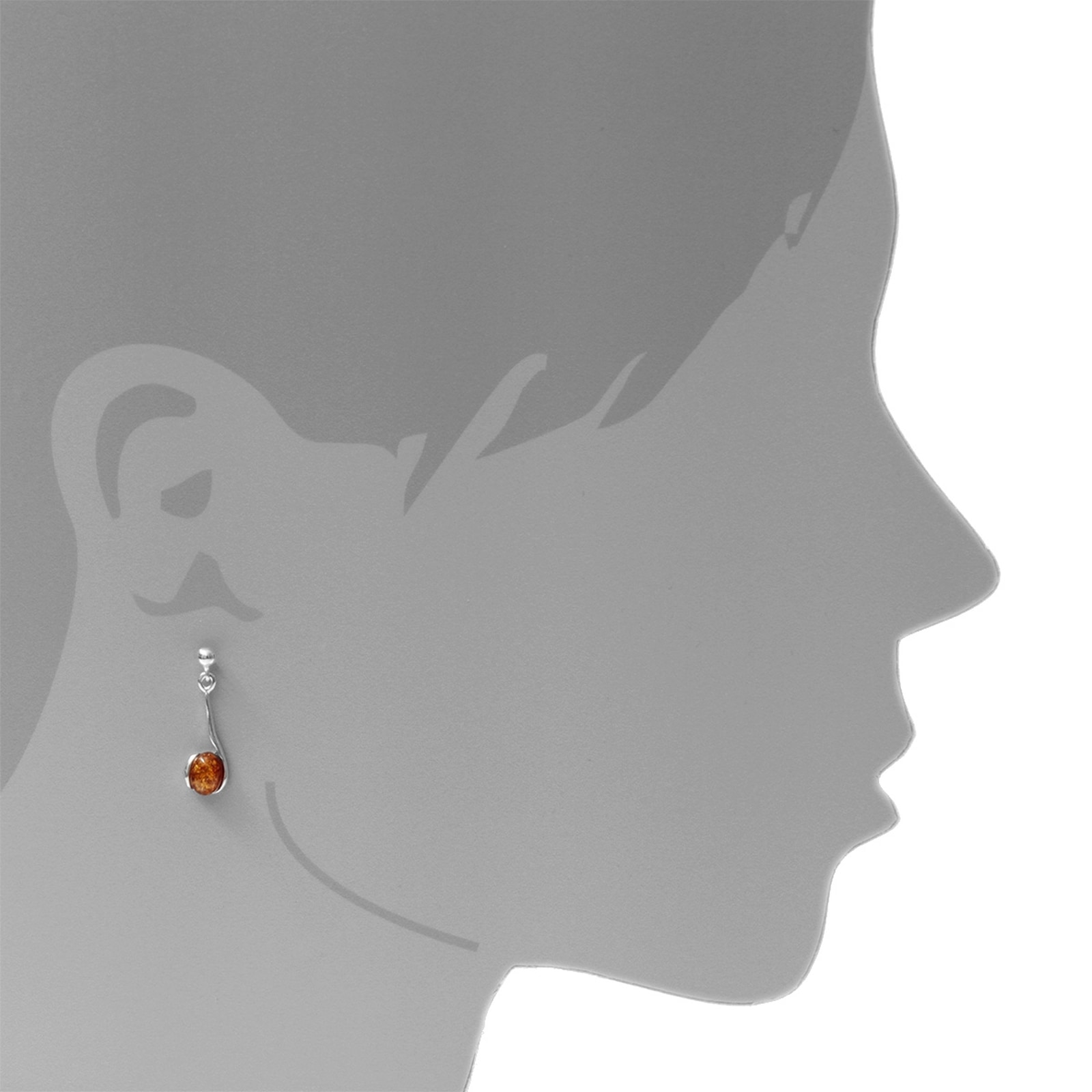 OSTSEE-SCHMUCK Paar Ohrhänger »- Lennja - Silber 925/000 - Bernstein«