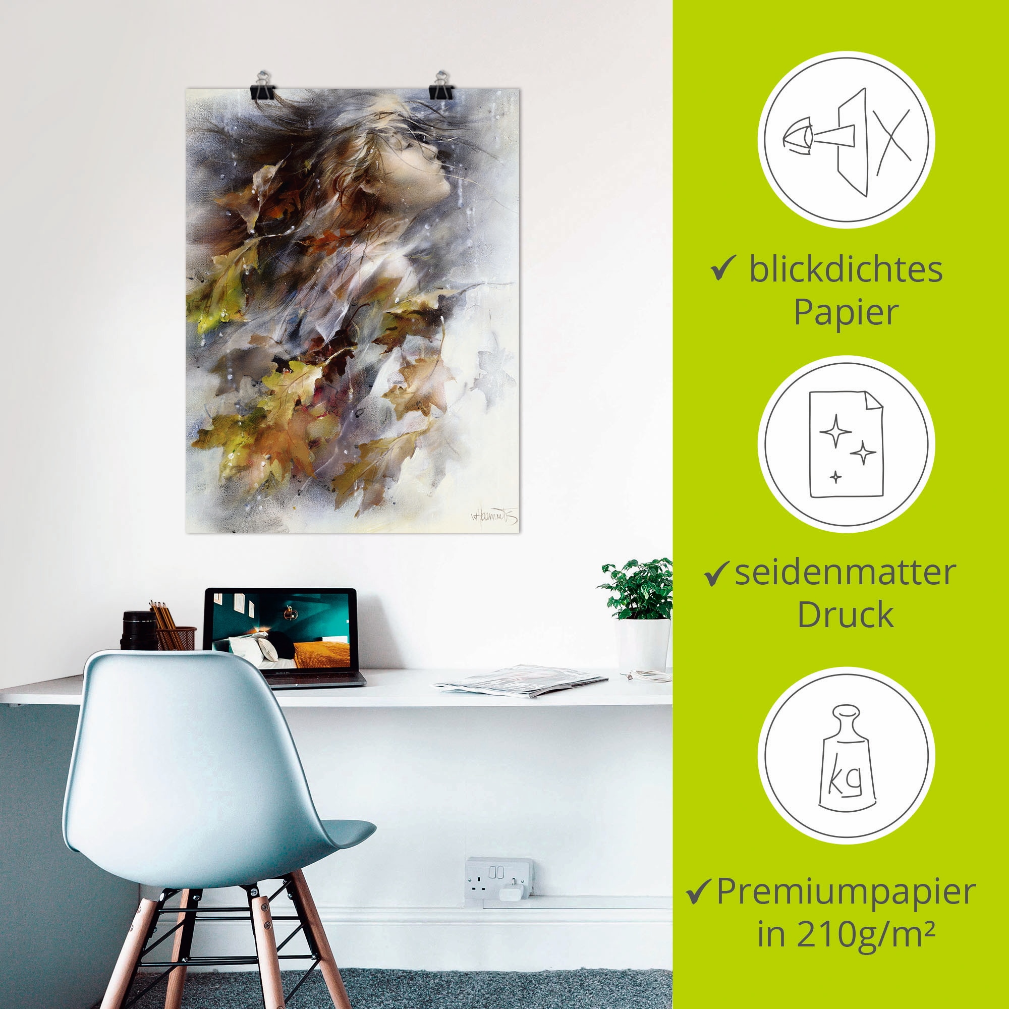 Artland Wandbild »Herbst« Frau 1 Stk. tlg. als Leinwandbild, Poster in verschied. Größen