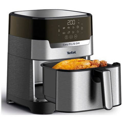 Tefal Fritteuse »Easy Fry & Grill Deluxe«, 1400 W, Heißluftfritteuse & Grill, Display, 4,2 L, 8 Kochprogramme, EY505D
