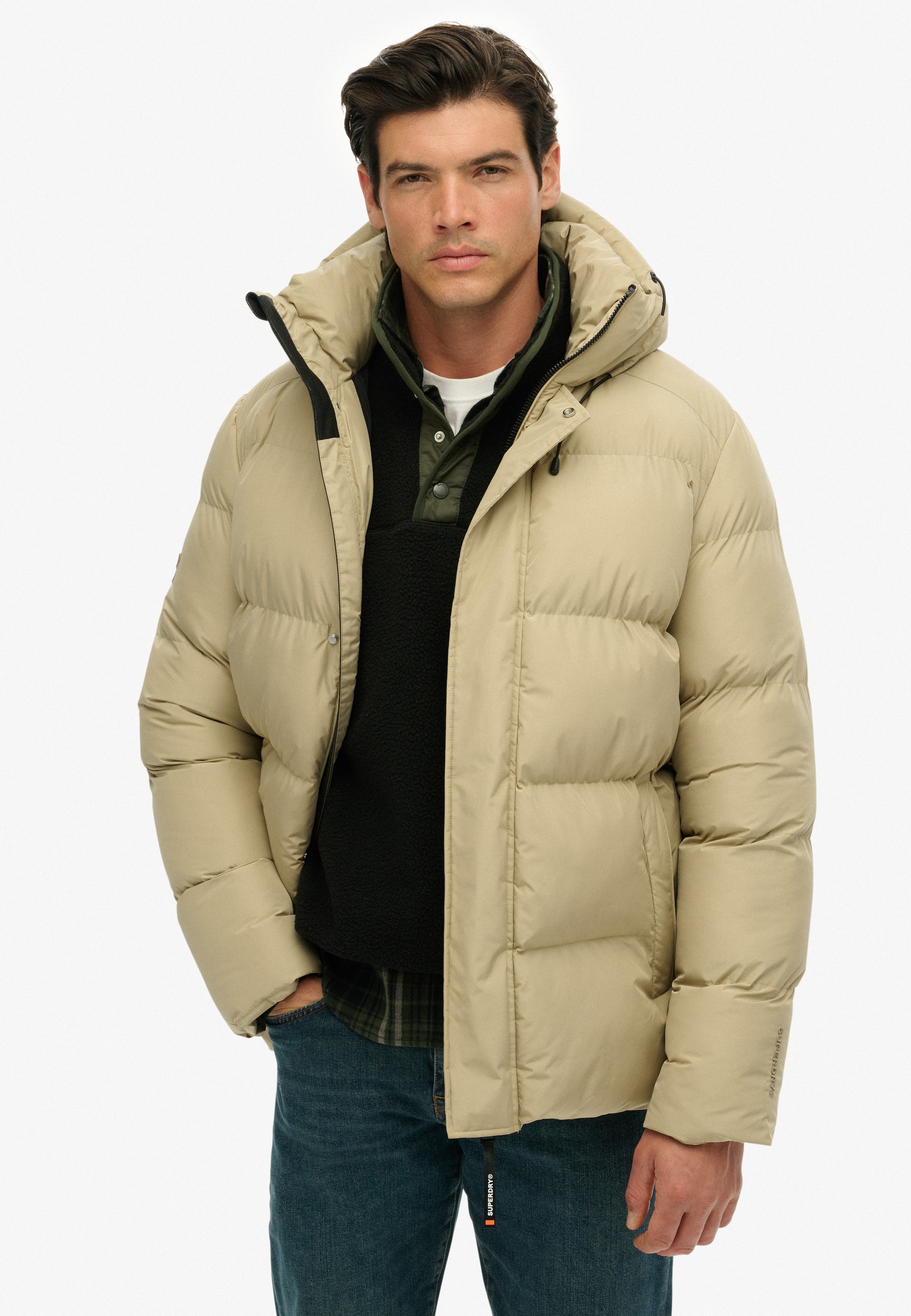 Superdry Steppjacke »HOODED 5 BAFFLE SPORTS PUFFER«, mit Kapuze