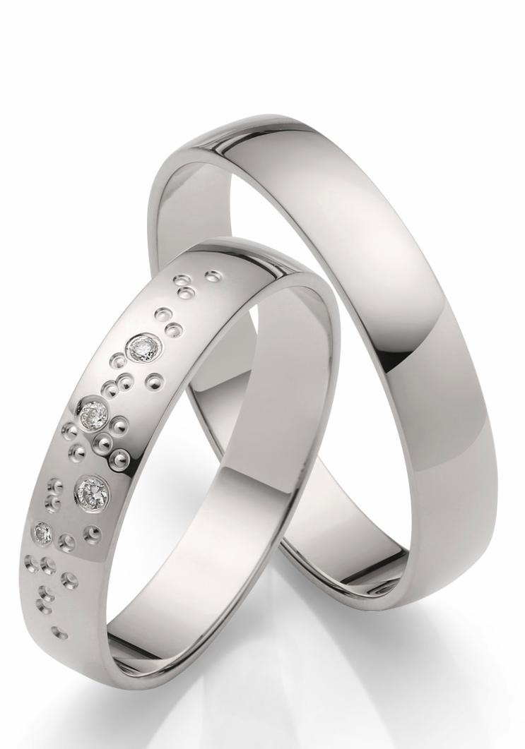 Firetti Trauring »Schmuck Geschenk Gold 375 Hochzeit Ehering "LIEBE" Sterne« Made in Germany, wahlweise mit oder ohne Brillanten