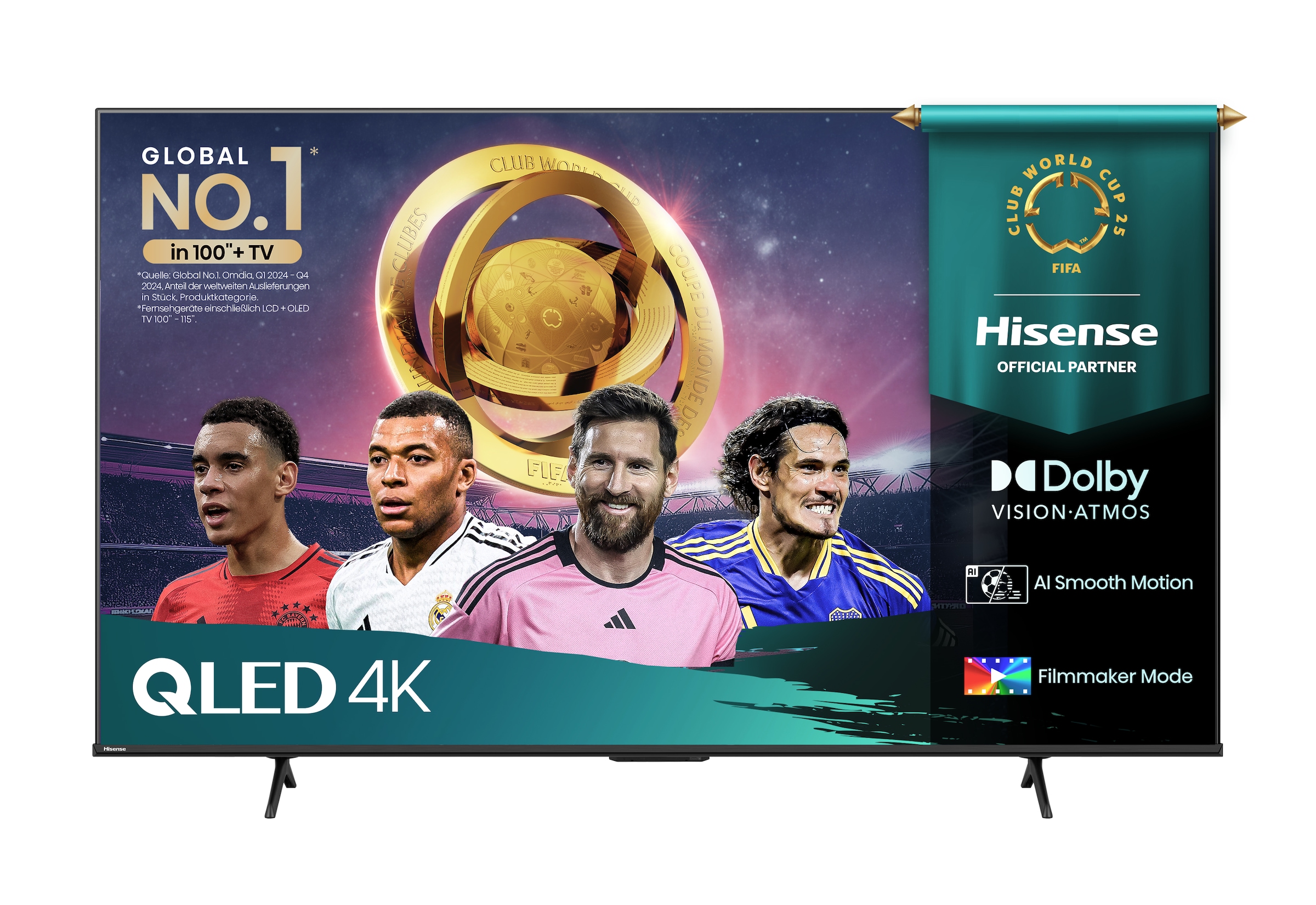 Hisense QLED-Fernseher »75E77Q PRO«, 4K Ultra HD, Smart-TV, 4K UHD QLED