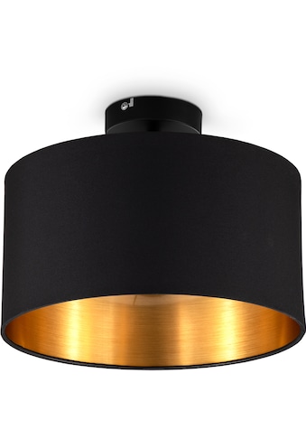 Deckenleuchte »BK_SD1420 Deckenlampe, mit Stoffschirm, Ø30cm, Schwarz-Gold, E27«, 1...