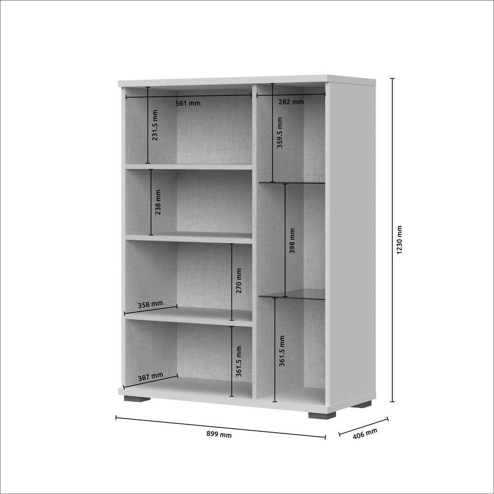 OTTO home Highboard »Opera Sideboard, Kommode, Glastür mit Aluminiumrahmen« UV lackiert, Soft Close Funktion, Höhenverstellbare Füße