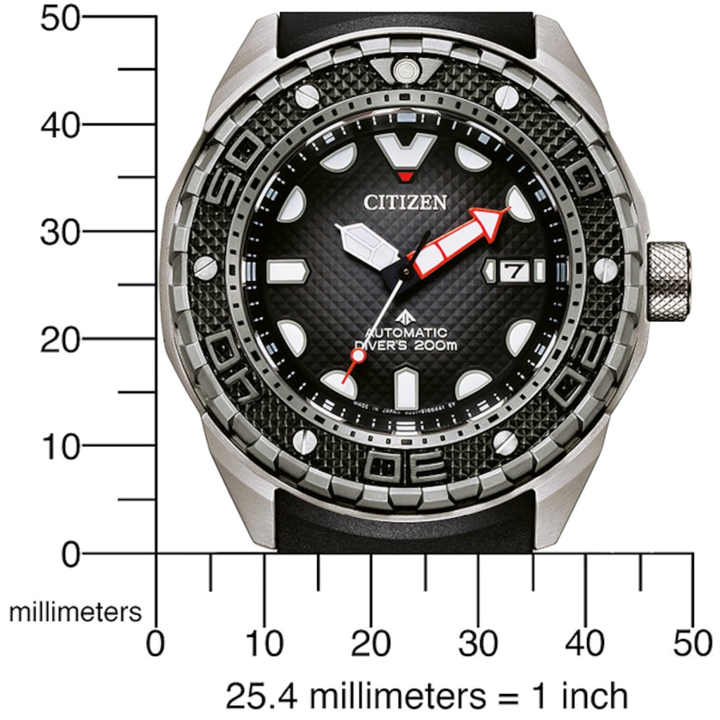 Citizen Automatikuhr »NB6004-08E«, (Set, 2 tlg., mit zusätzlichem Verlängerungsband in schwarz)