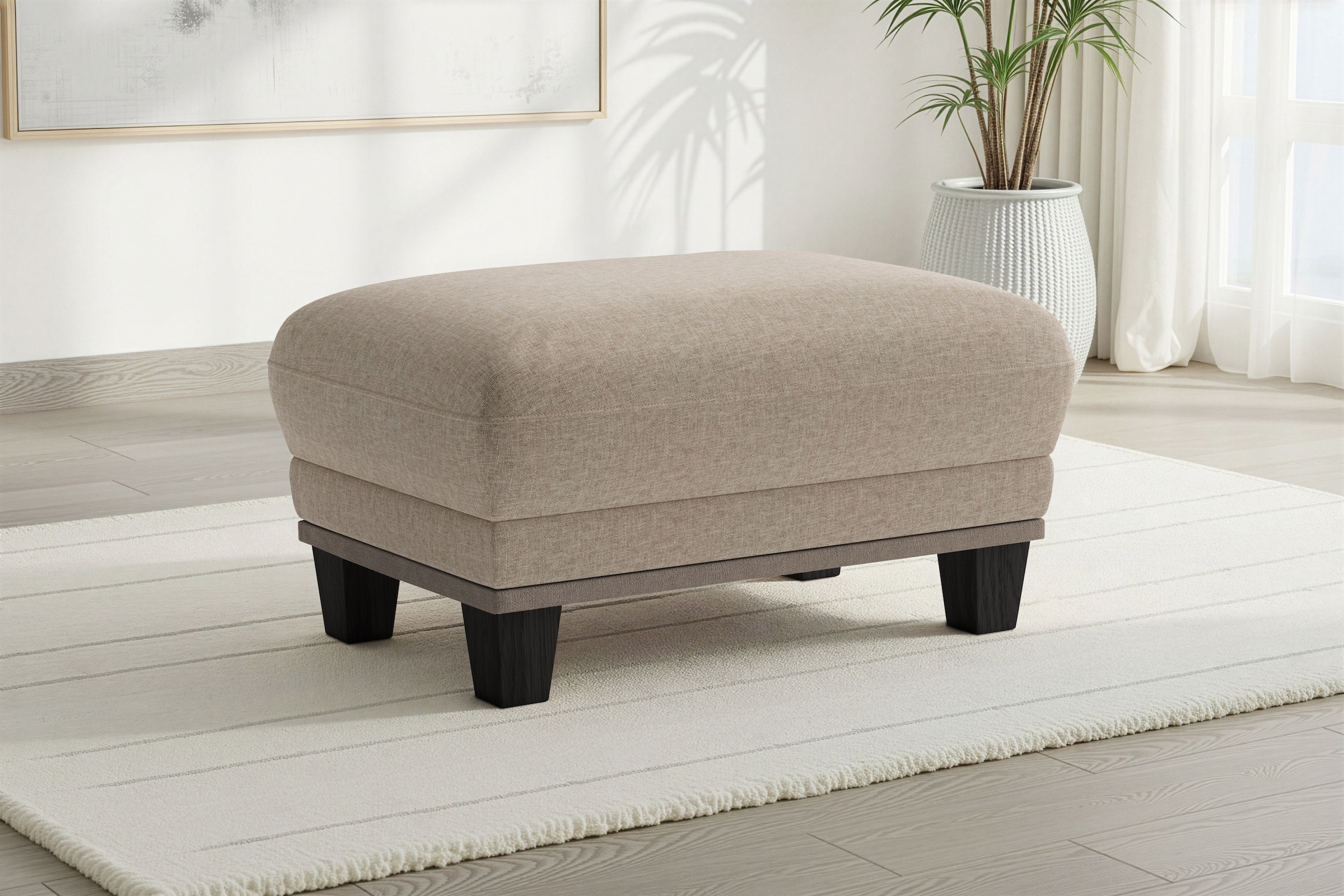 sit&more Polsterhocker »Concept« mit Buchefuß in drei Farben zur Auswahl
