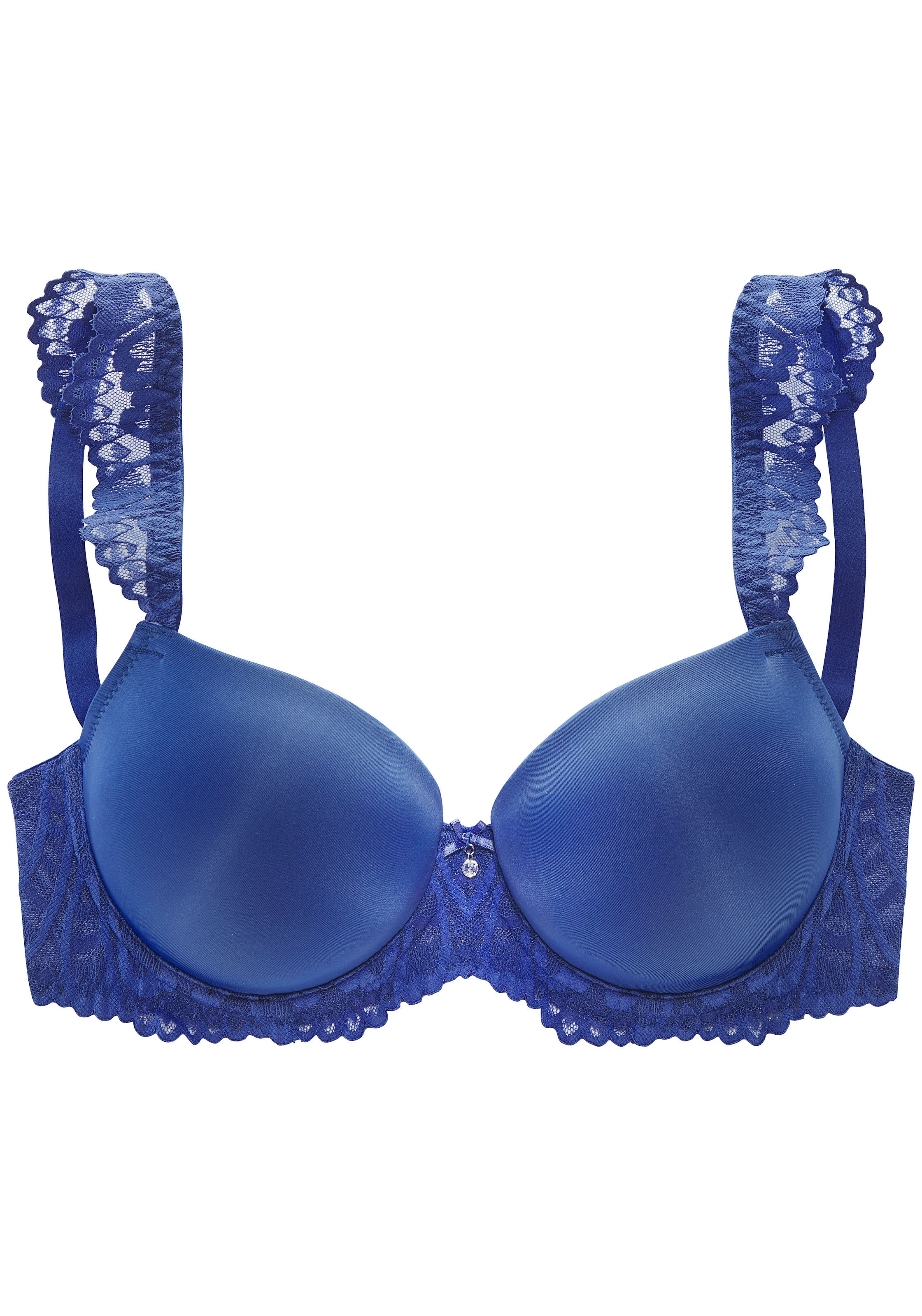 LASCANA Schalen-BH »Flora« mit wunderschönen Spitzenträgern und edlem Glitzeraccessoire, Dessous