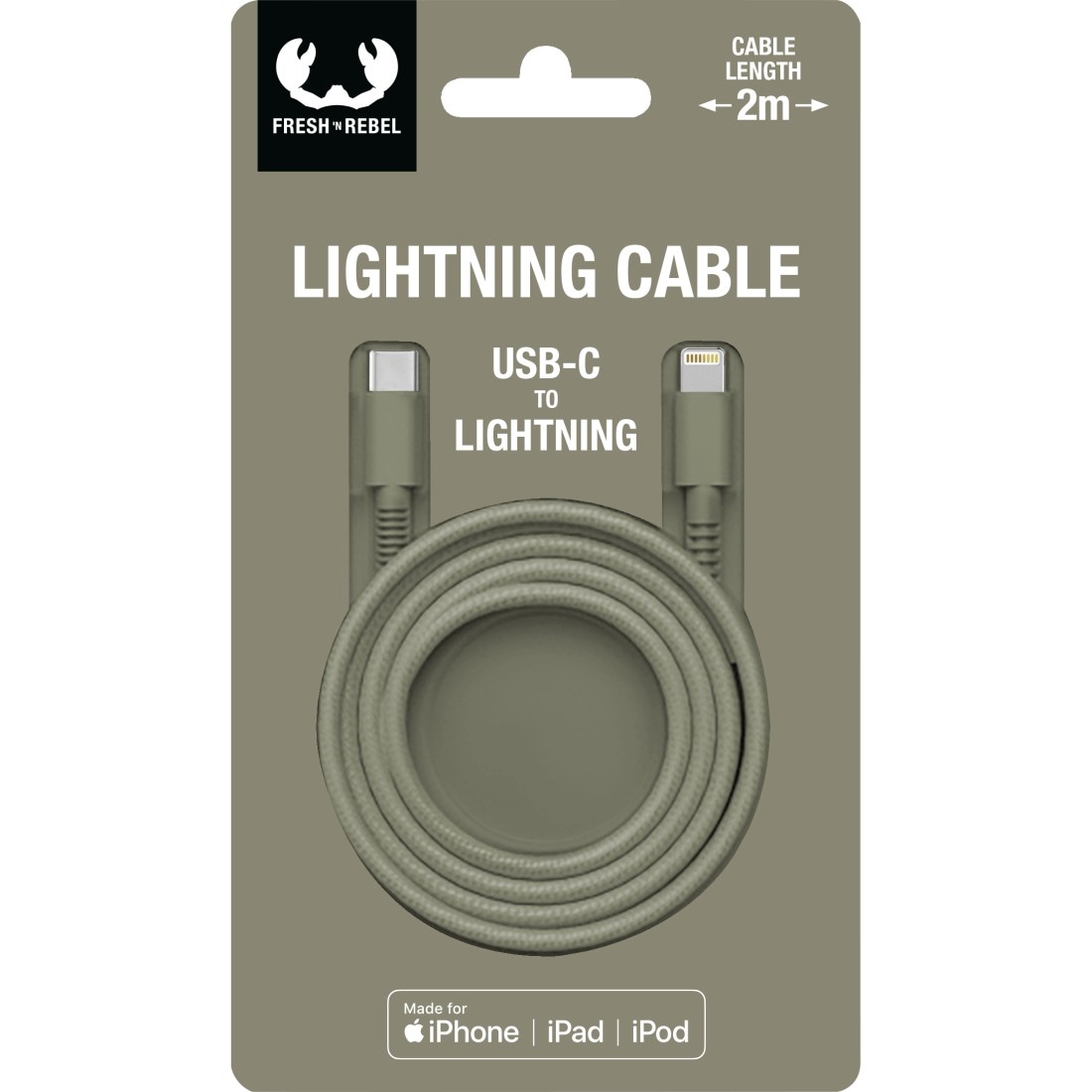 Fresh´n Rebel Smartphone-Kabel »USB-C - Lightning-Kabel "Fabriq", 2m«, USB Typ C-Lightning, 200 cm